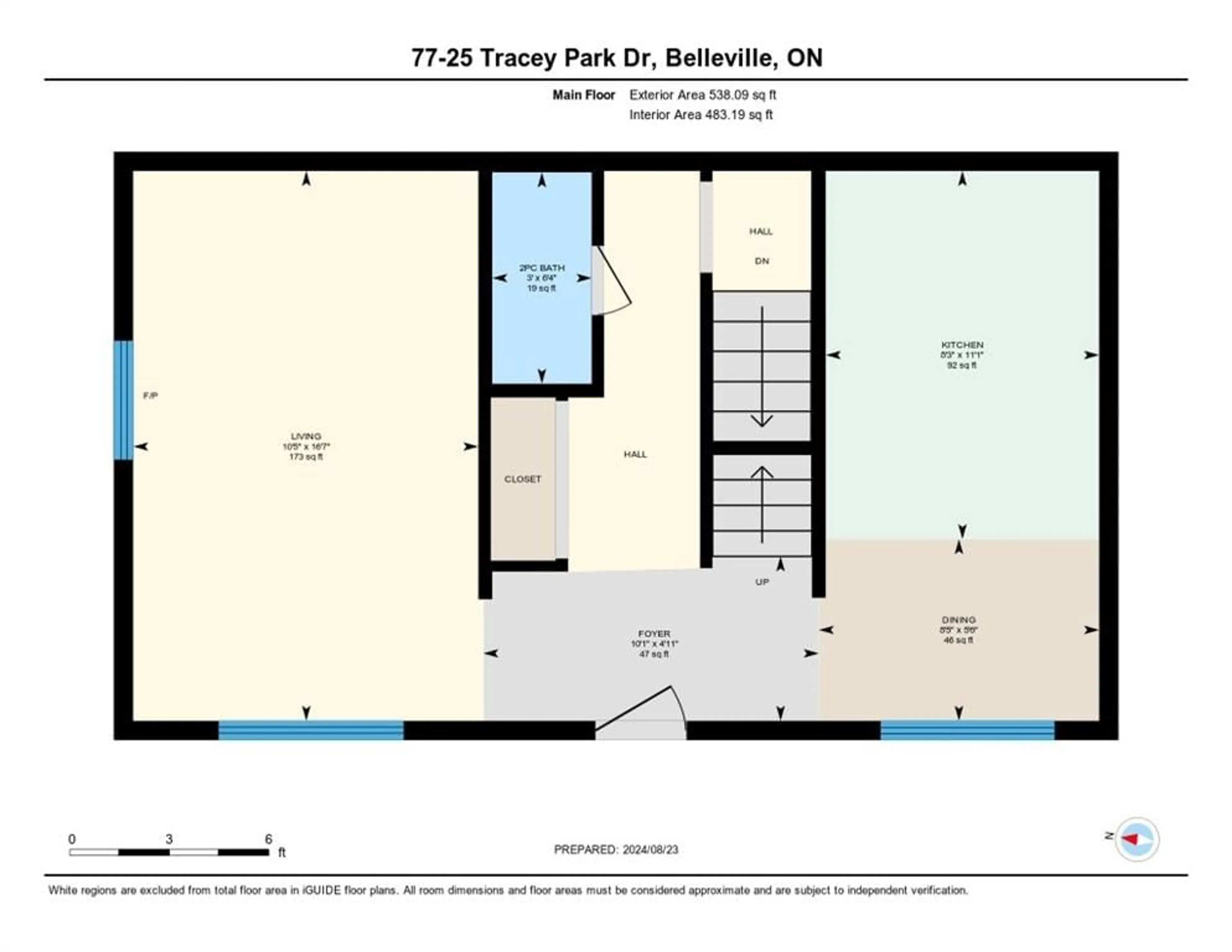 Floor plan for 25 Tracey Park Dr #77, Belleville Ontario K8P 4R4