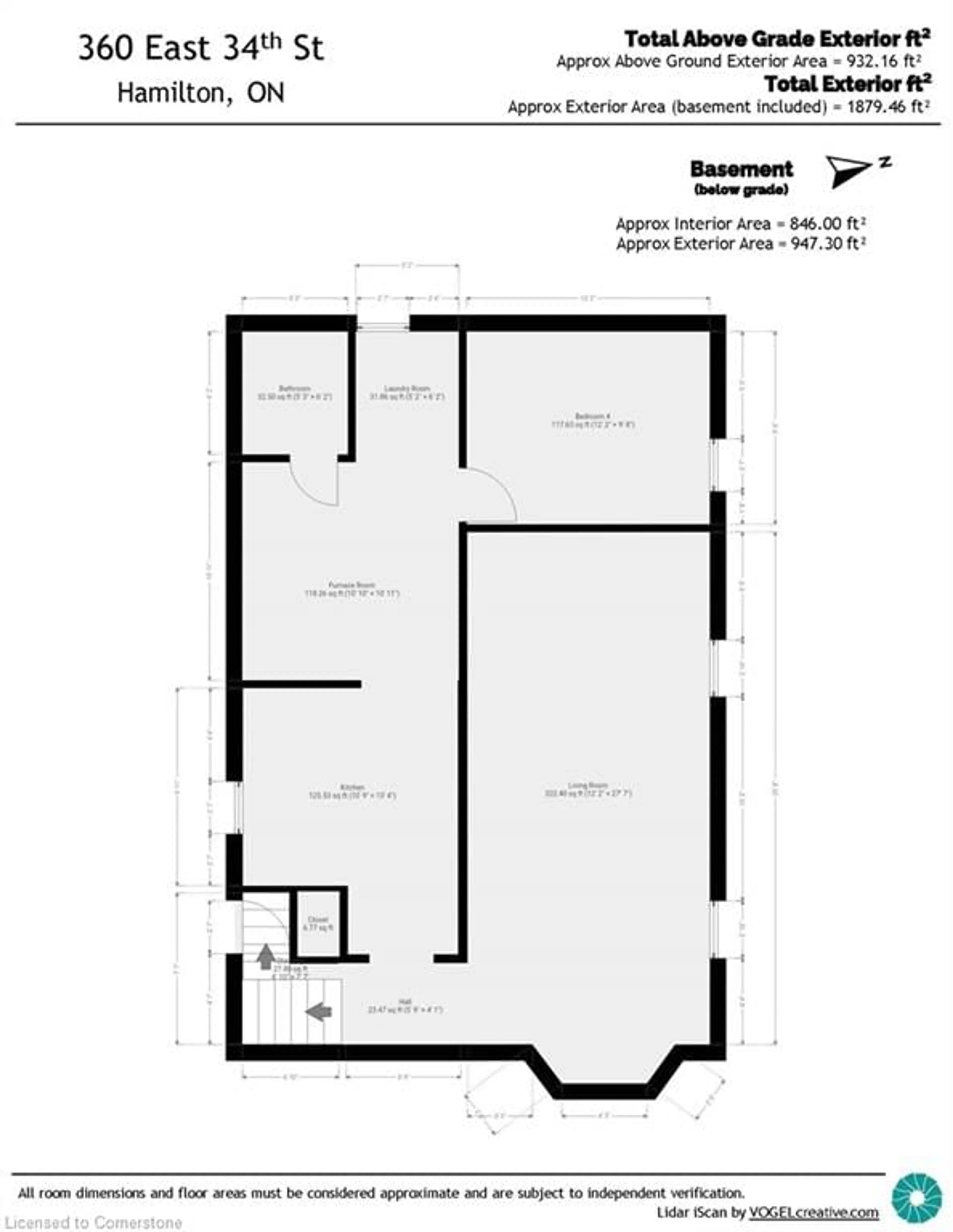 Floor plan for 360 East 34th St, Hamilton Ontario L8V 3X3