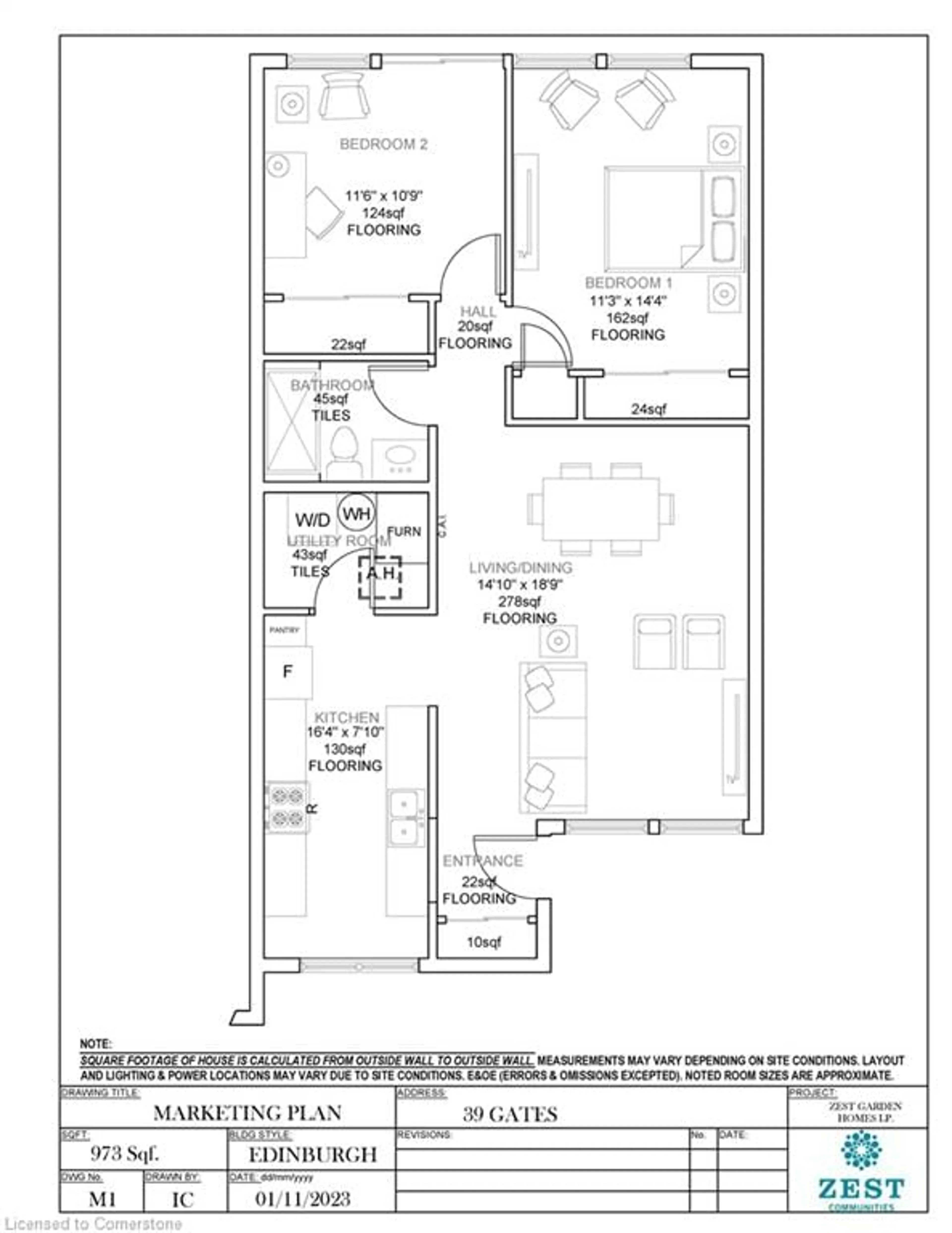 Floor plan for 39 Gates Lane, Hamilton Ontario L9B 1T8