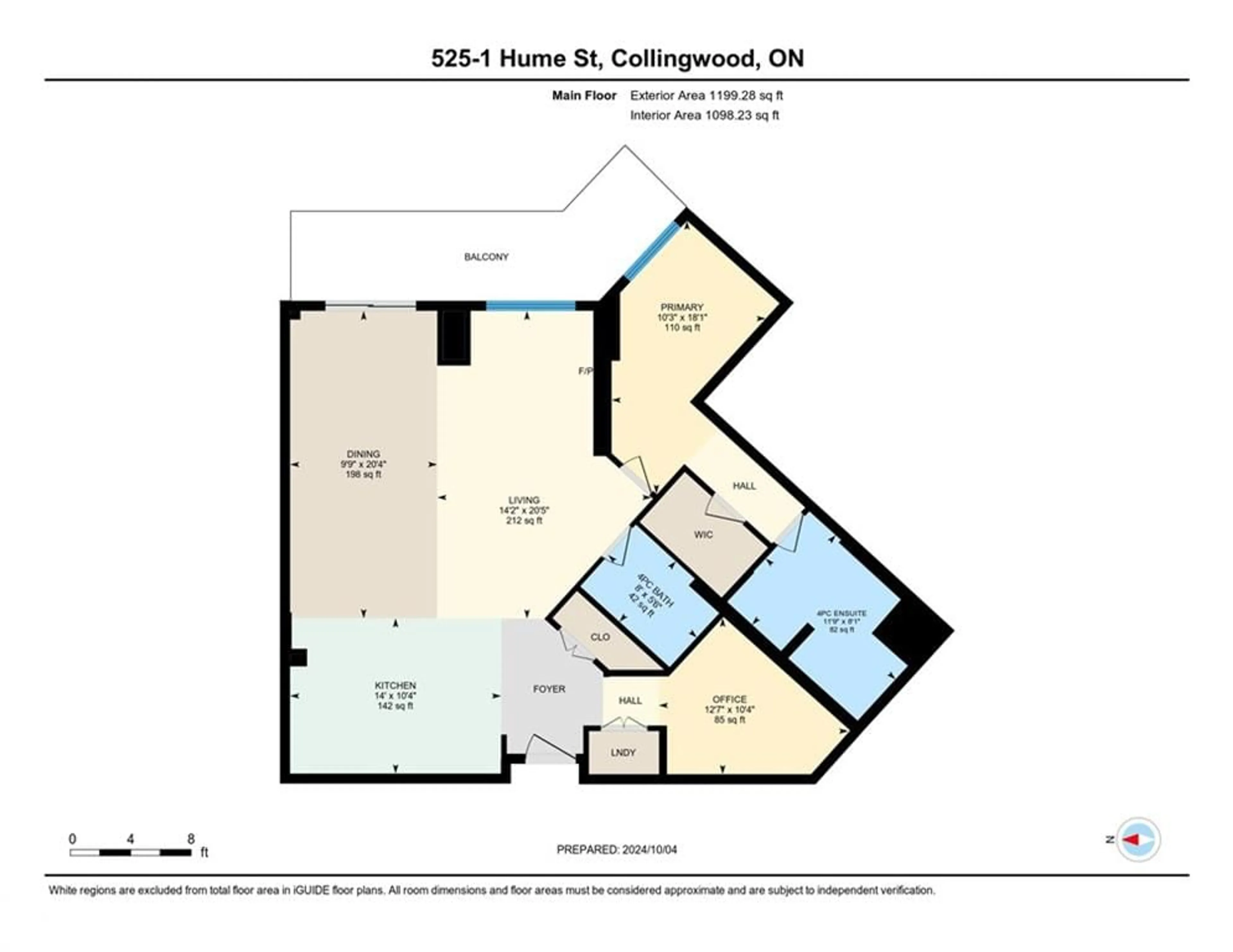 Floor plan for 1 Hume St #525, Collingwood Ontario L9Y 0X3