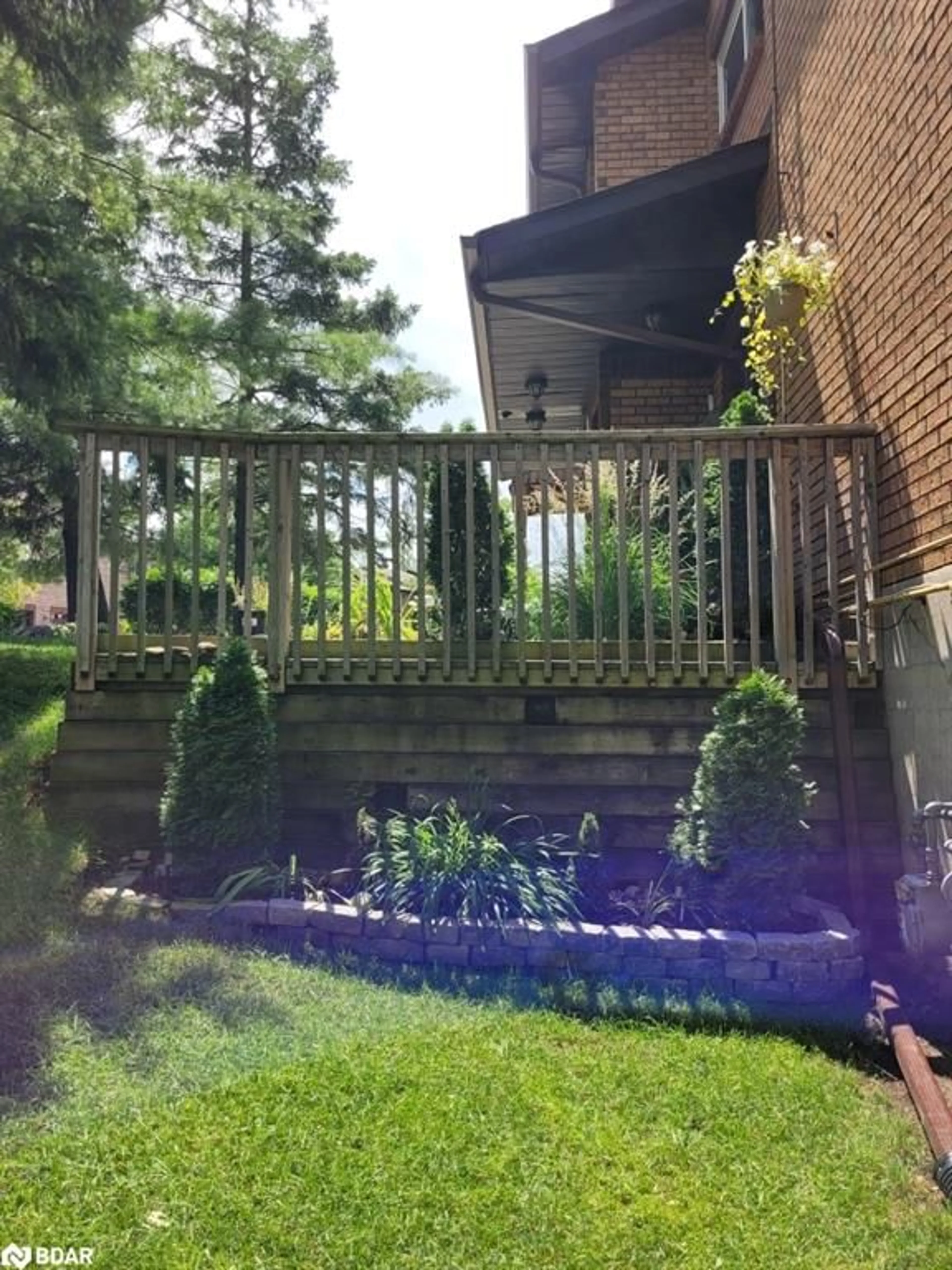 Patio, the fenced backyard for 30 Loggers Run #8, Barrie Ontario L4N 6W2