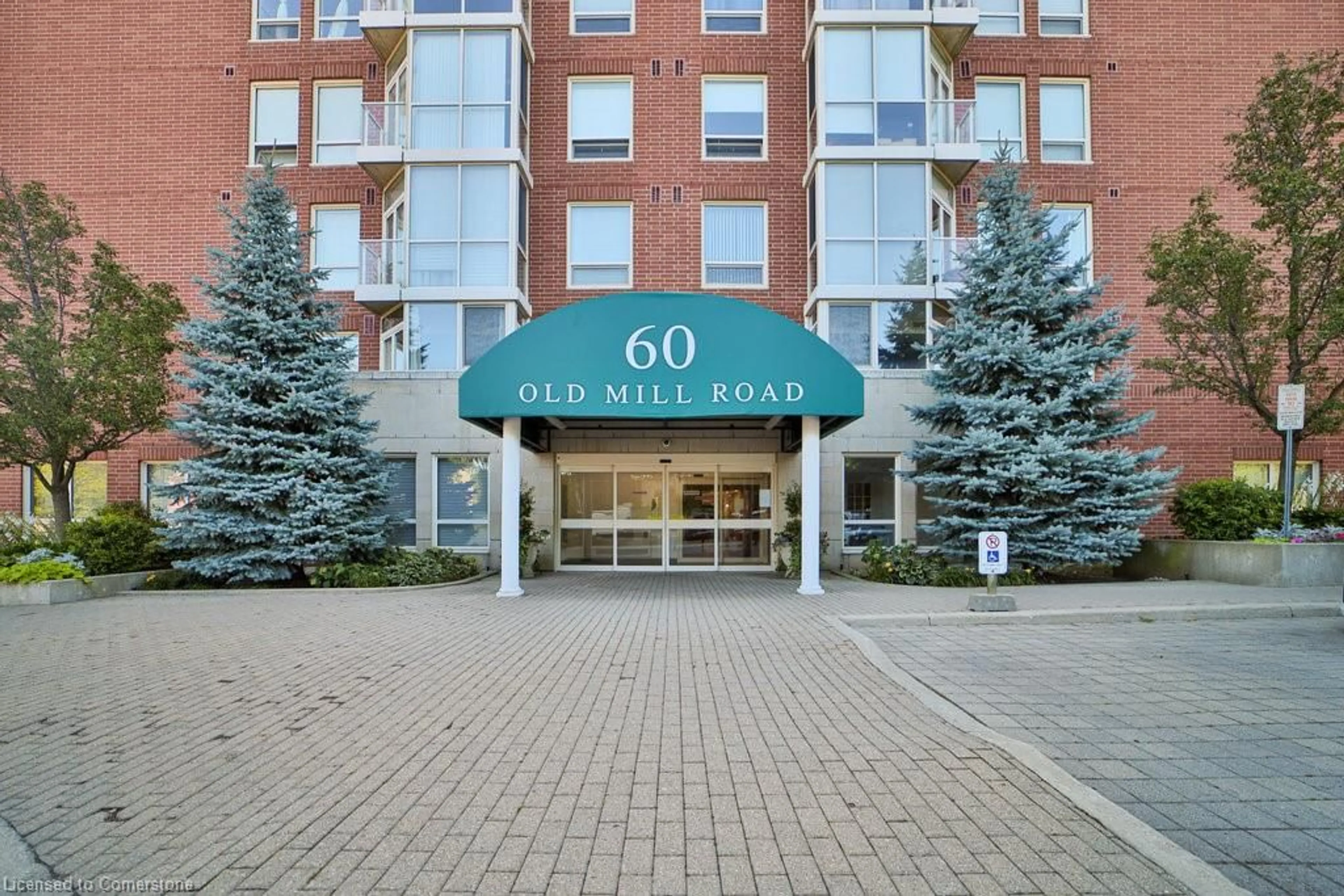 A pic from exterior of the house or condo, the front or back of building for 60 Old Mill Rd #505, Oakville Ontario L6J 7V9