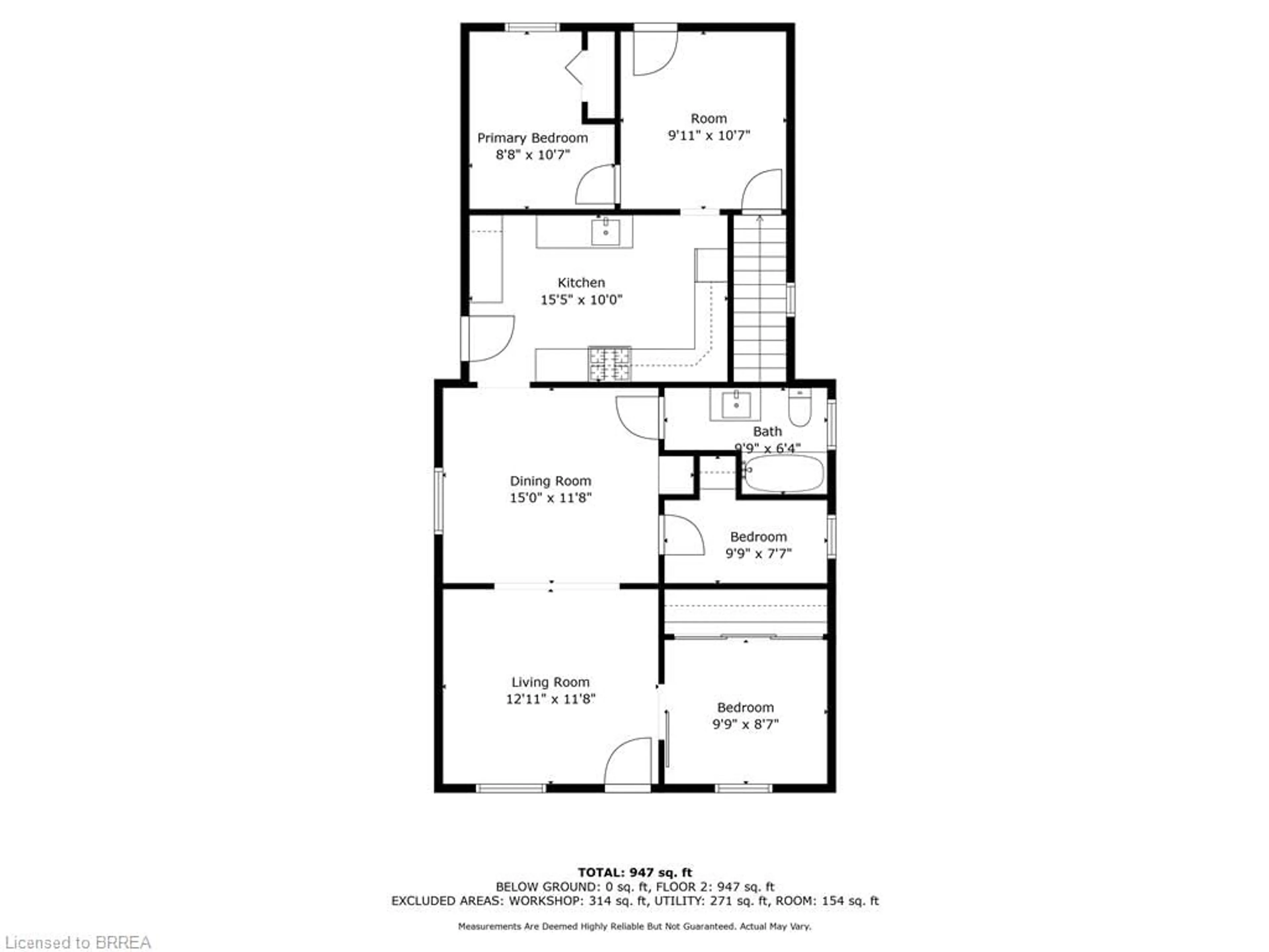 Floor plan for 289 Marlborough St, Brantford Ontario N3S 4T6