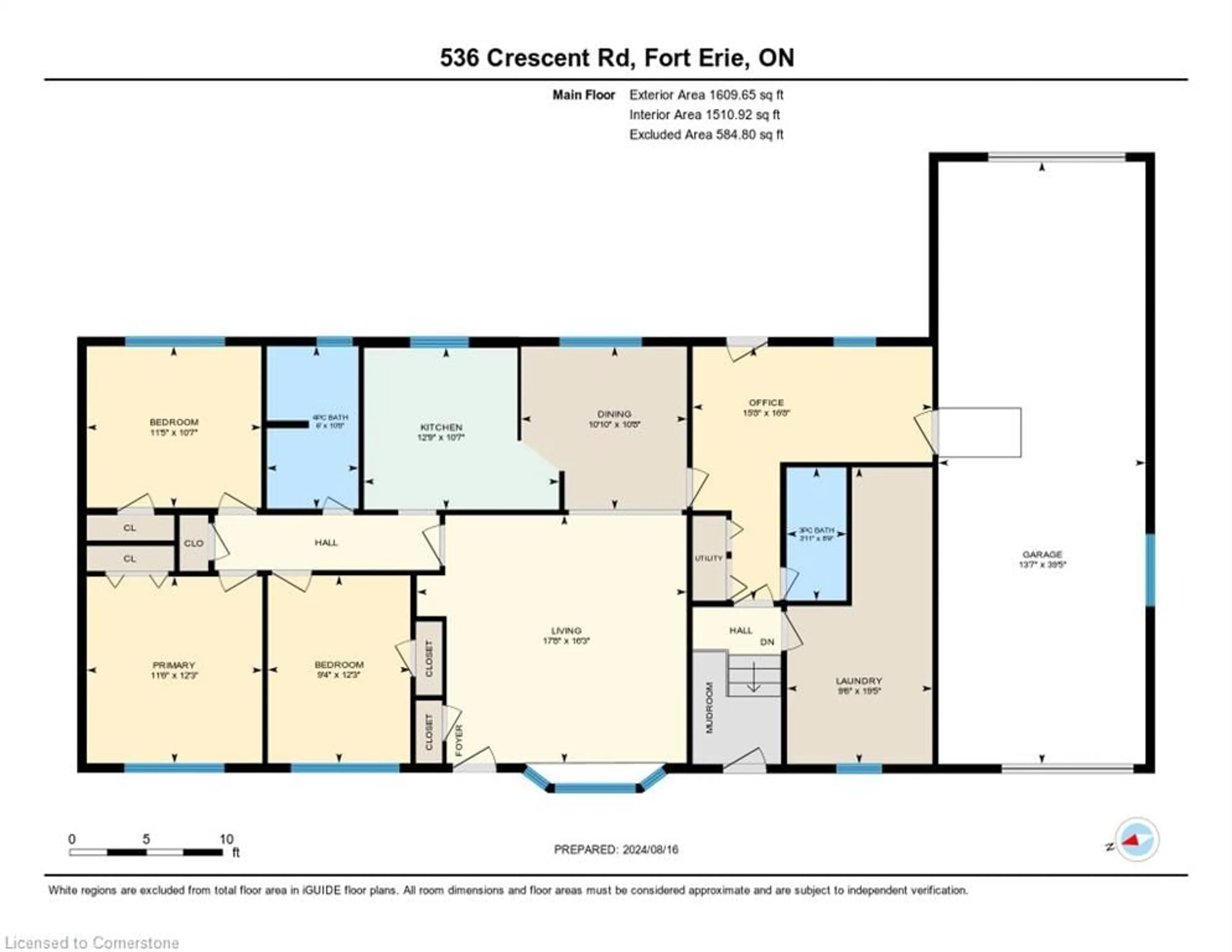 Floor plan for 536 Crescent Rd, Fort Erie Ontario L2A 4P8