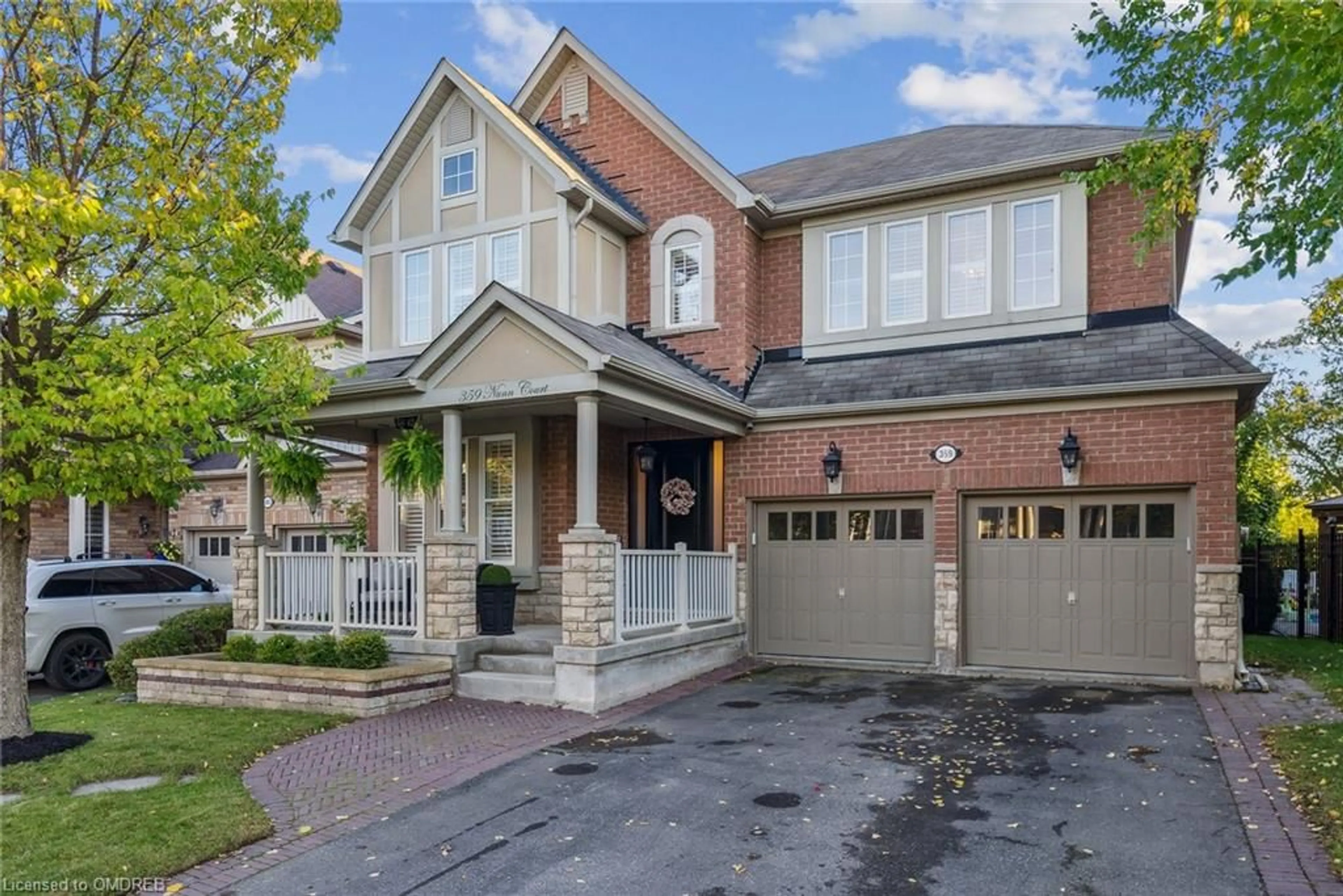 Home with brick exterior material for 359 Nunn Crt, Milton Ontario L9T 7M3