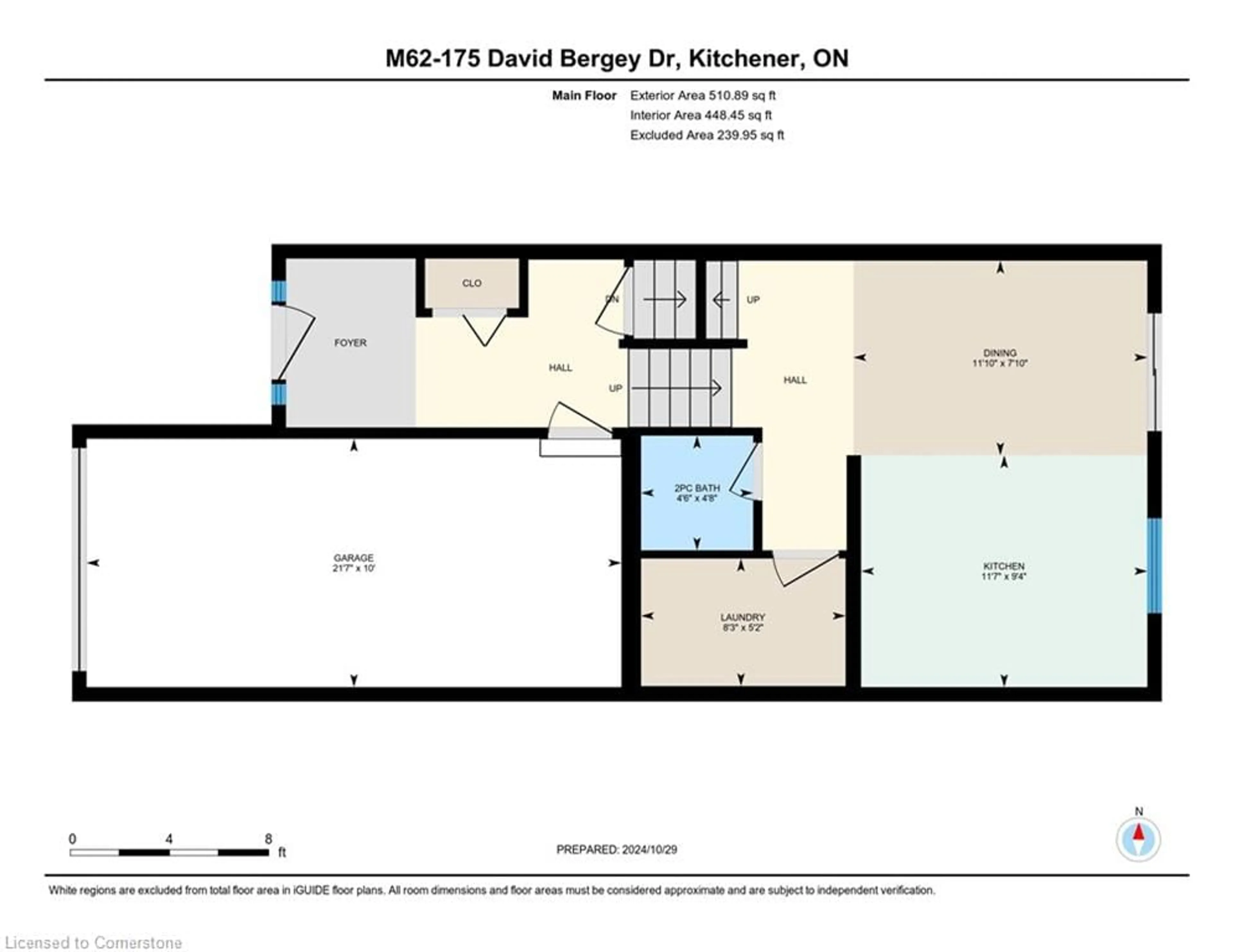 Floor plan for 175 David Bergey Dr #M62, Kitchener Ontario N2E 4H6