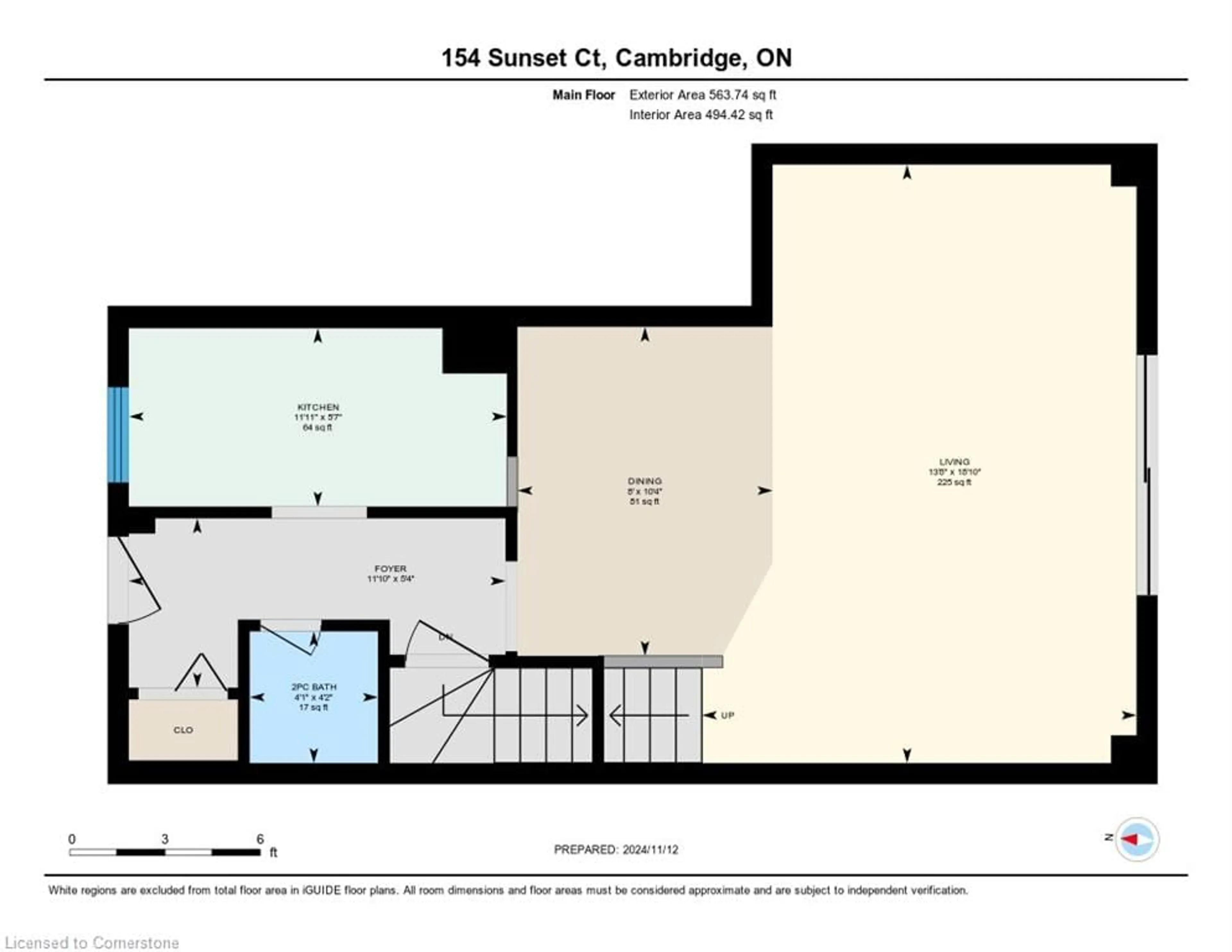 Floor plan for 154 Sunset Crt, Cambridge Ontario N1S 4M3