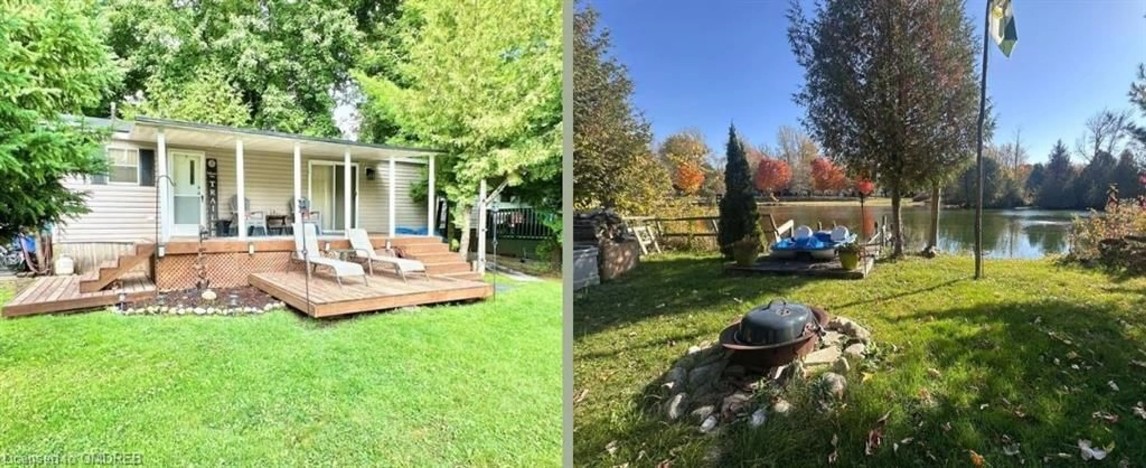 Patio, the fenced backyard for 7489 Sideroad 5 #Edgewater 7, Mount Forest Ontario N0G 2L0