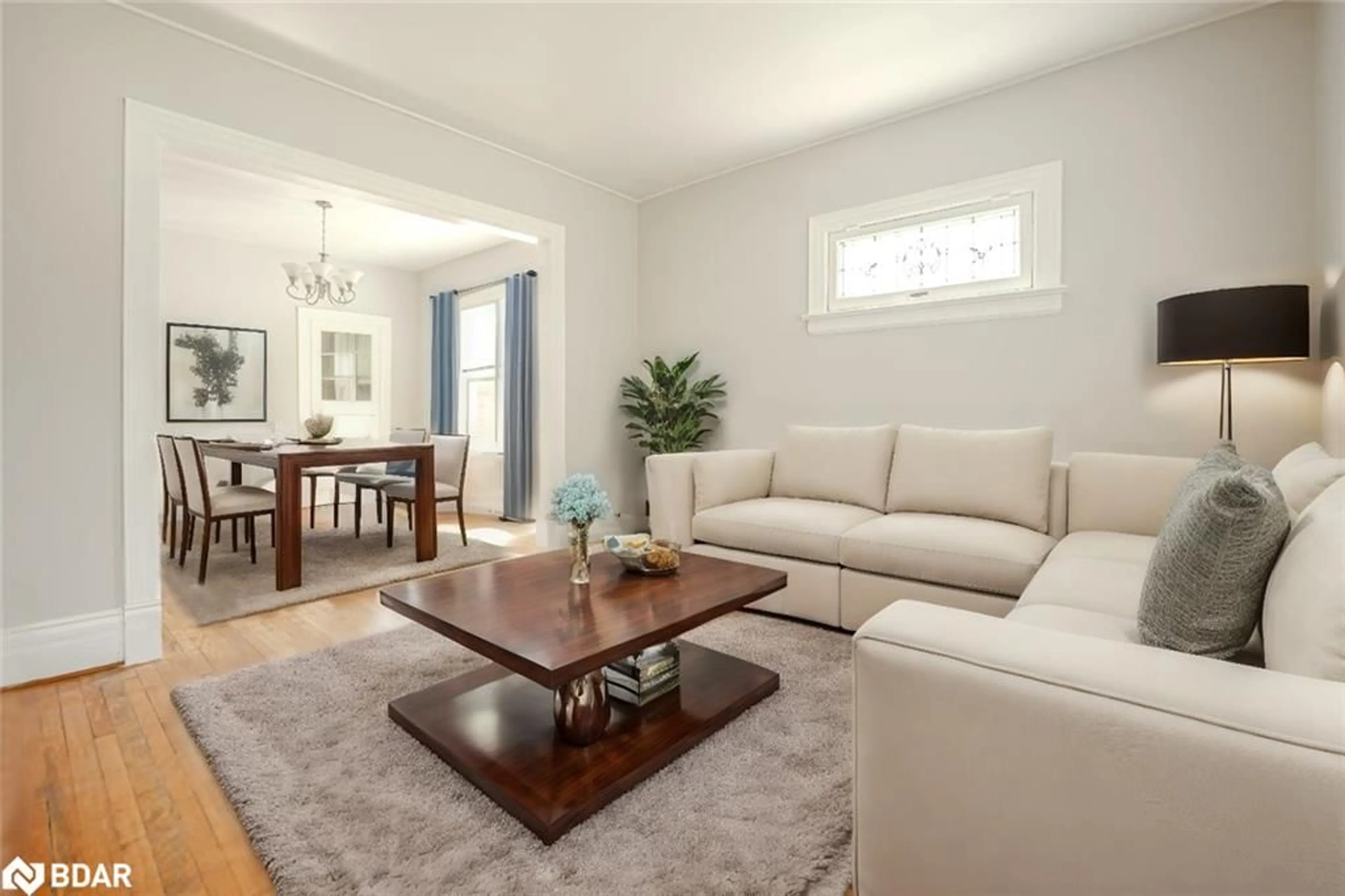 Living room, wood floors for 243 Dunlop St, Barrie Ontario L4M 1B6