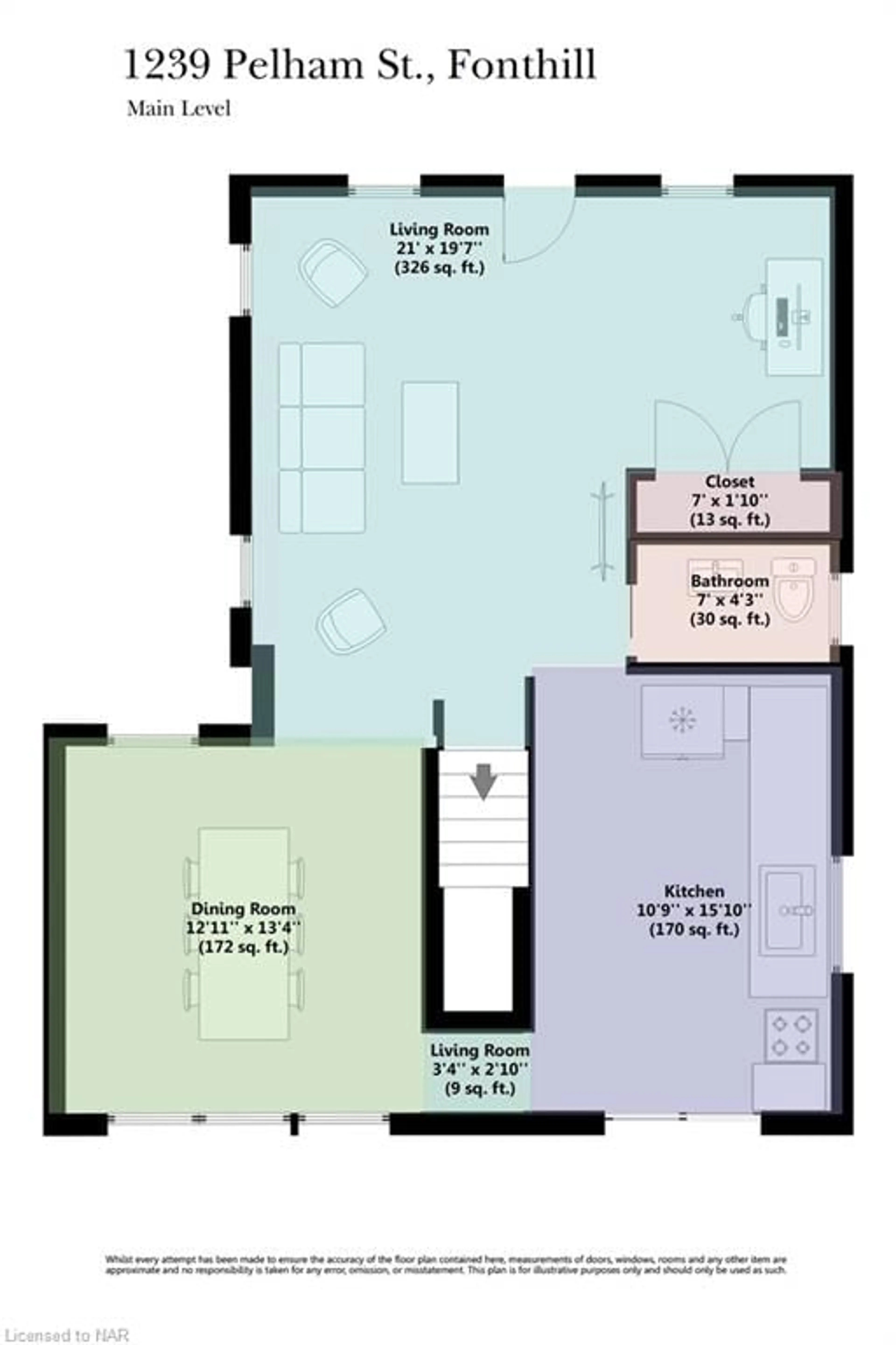 Floor plan for 1239 Pelham St, Fonthill Ontario L0S 1E4