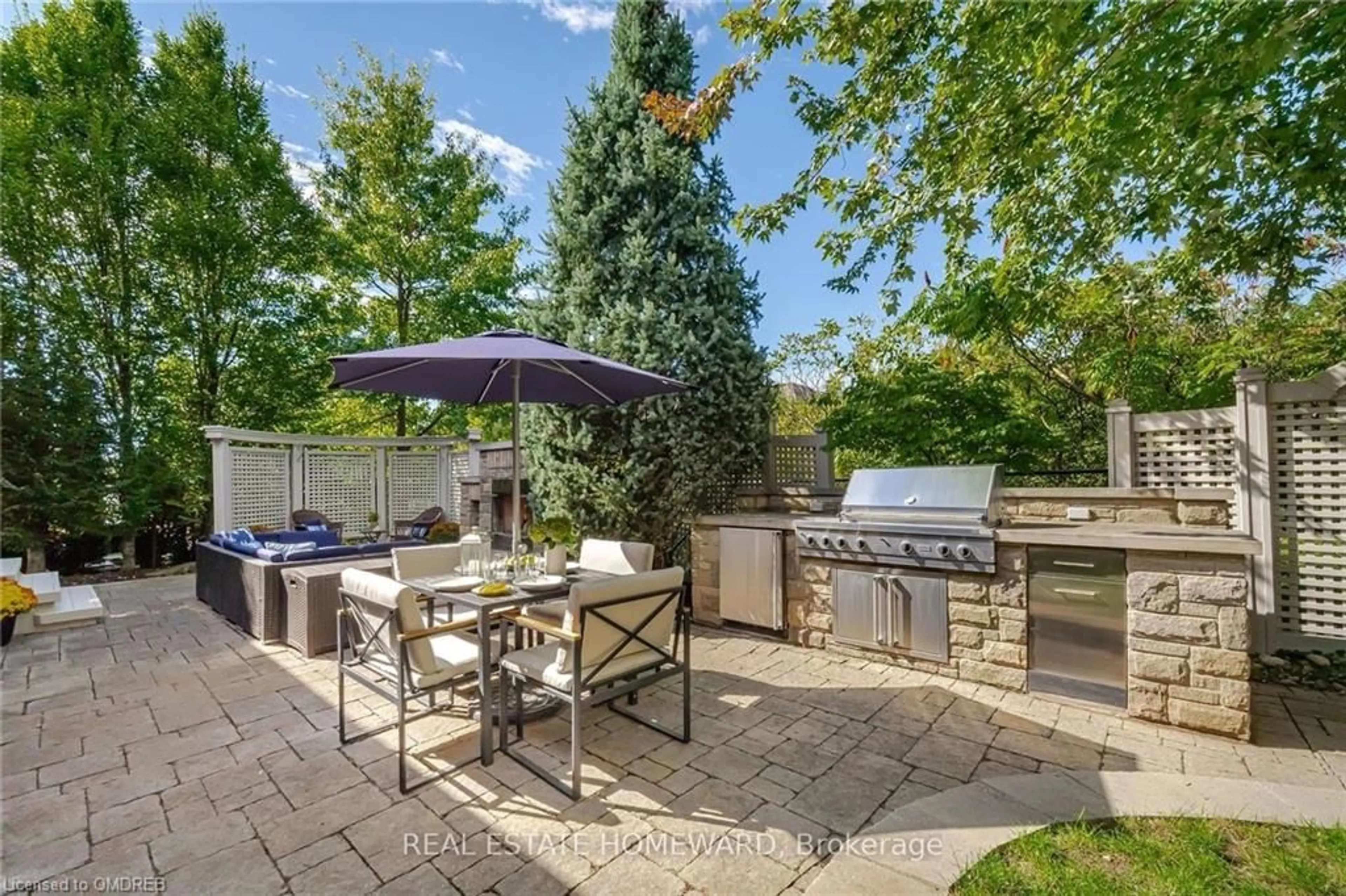 Patio, the fenced backyard for 3101 Portree Cres, Oakville Ontario L6M 5C4