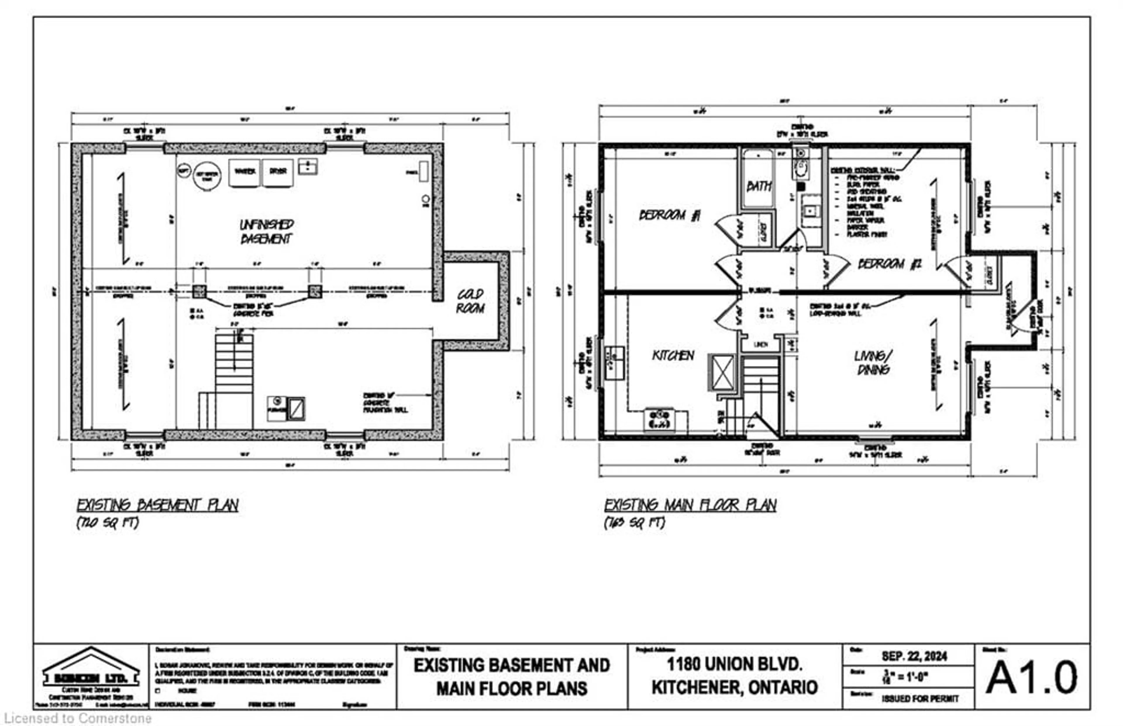 Floor plan for 1180 Union St, Kitchener Ontario N2H 6K2