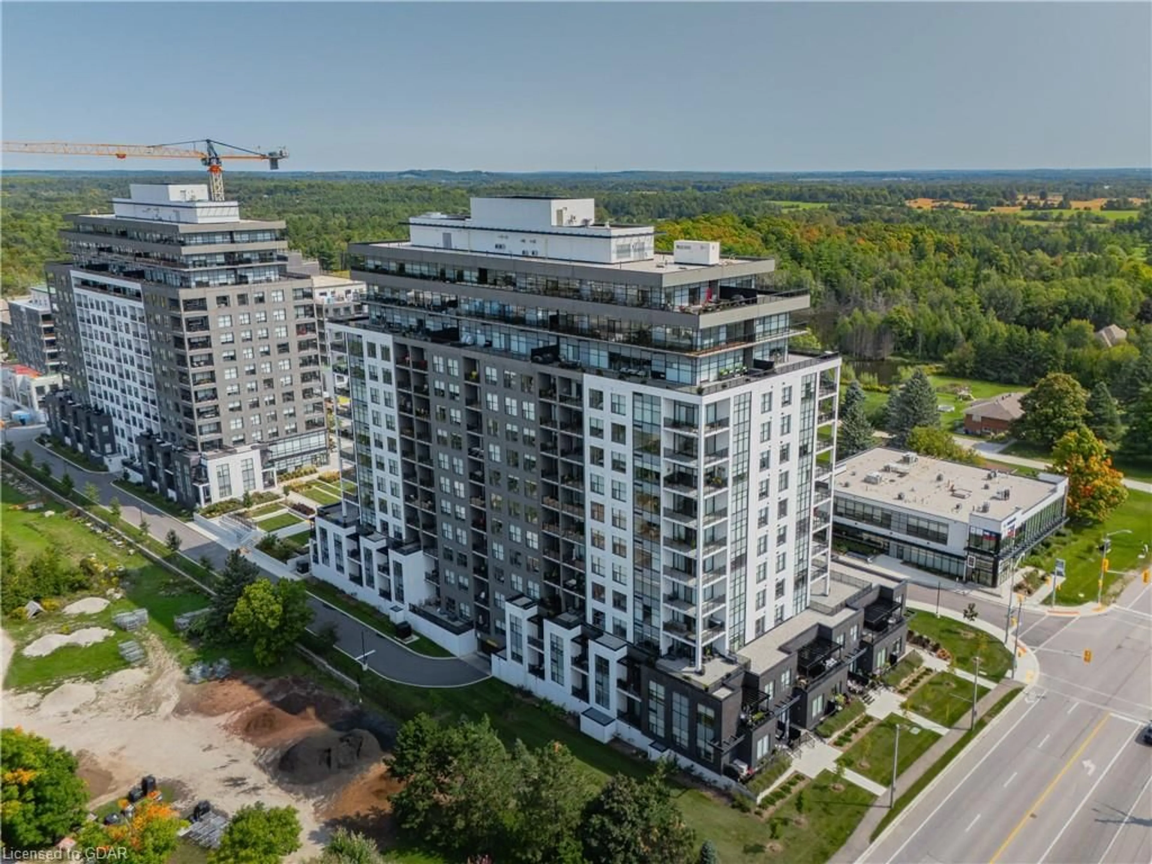 A pic from exterior of the house or condo, the view of city buildings for 1878 Gordon Street #808, Guelph Ontario N1L 0P4