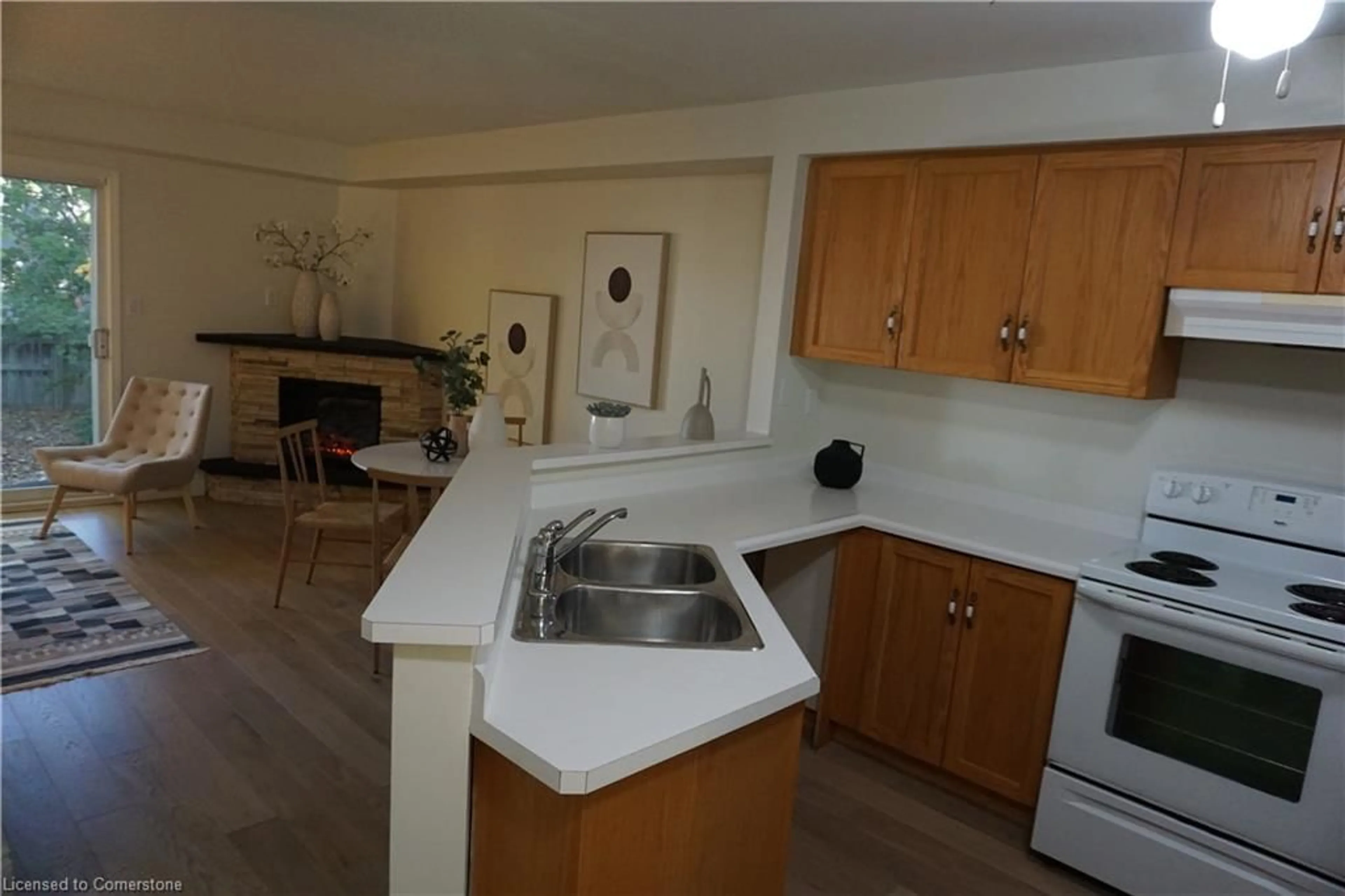 Kitchen, wood floors, cottage for 2015 Cleaver Ave #23, Burlington Ontario L7M 4J7