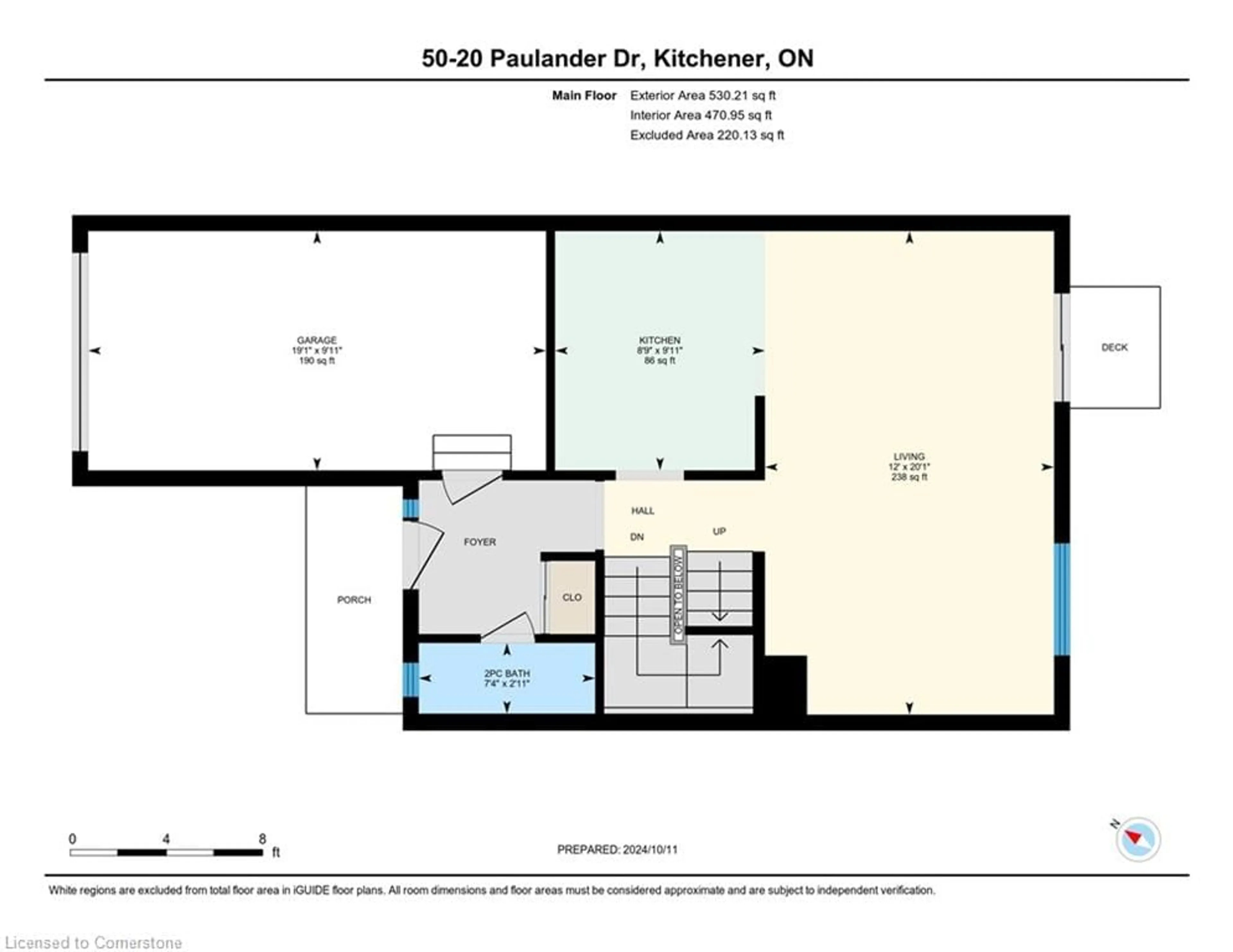 Floor plan for 20 Paulander Dr #50, Kitchener Ontario N2M 5L4