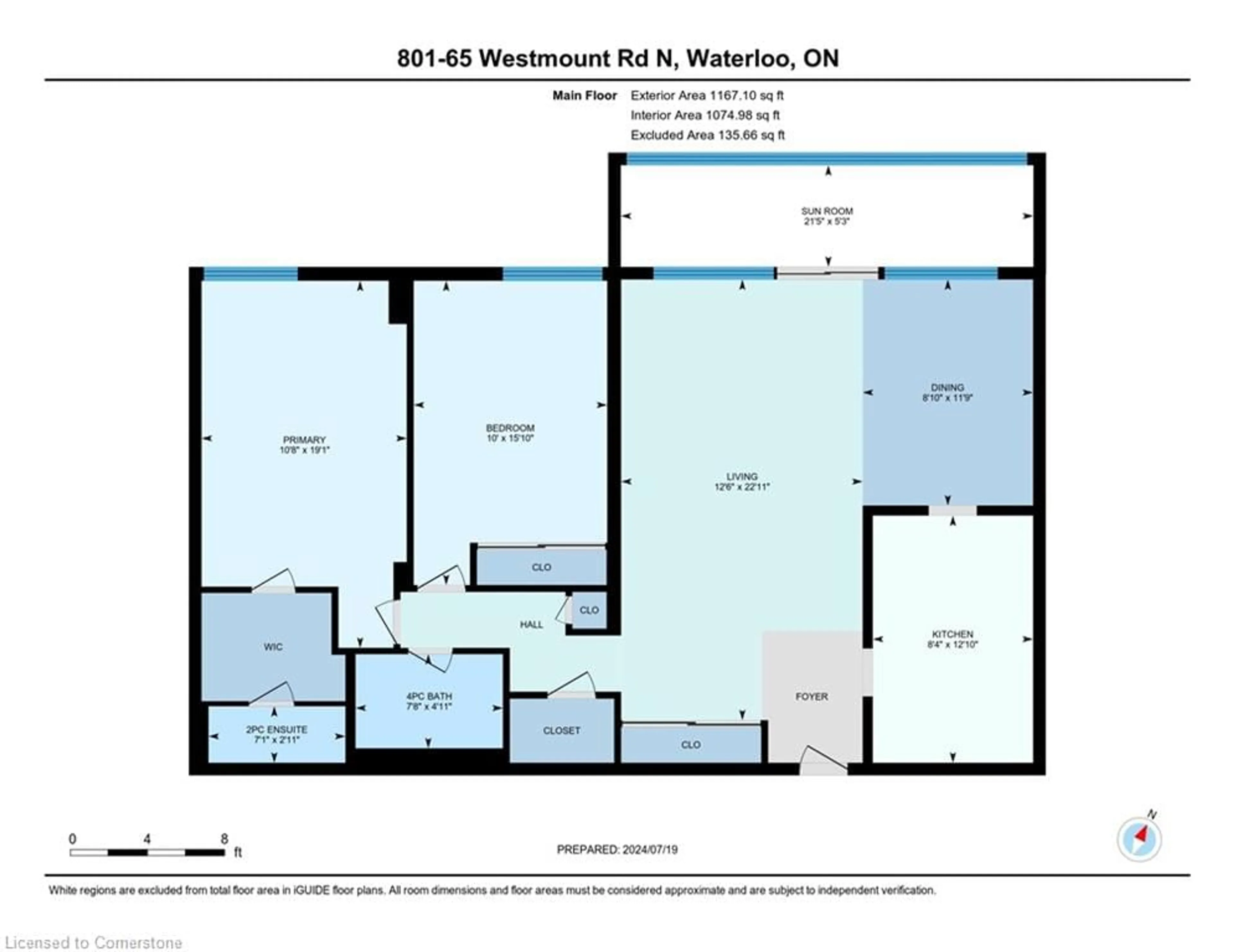 Floor plan for 65 Westmount St #801, Waterloo Ontario N2L 5G6