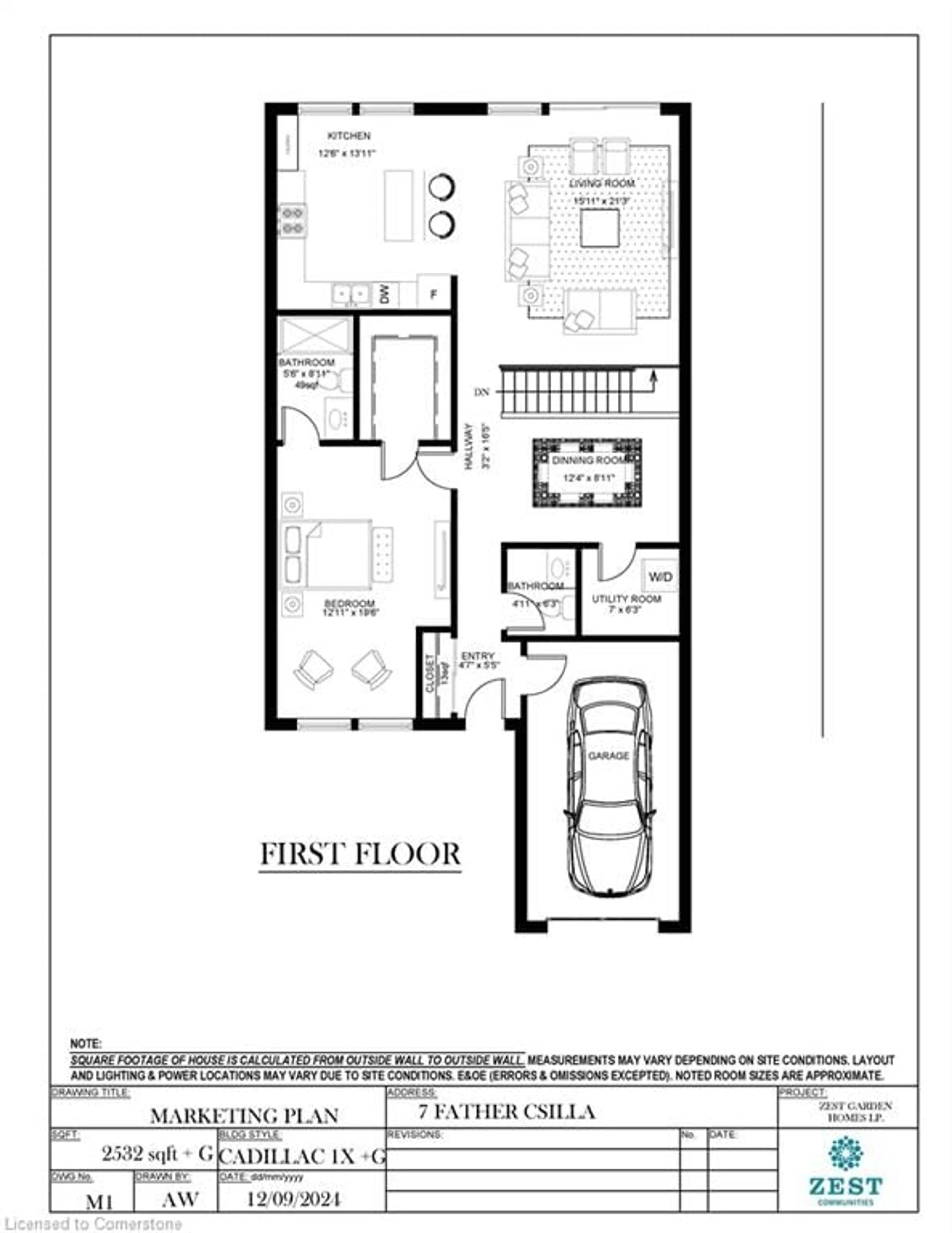 Floor plan for 10 Father Csilla Terr, Hamilton Ontario L9B 2L9