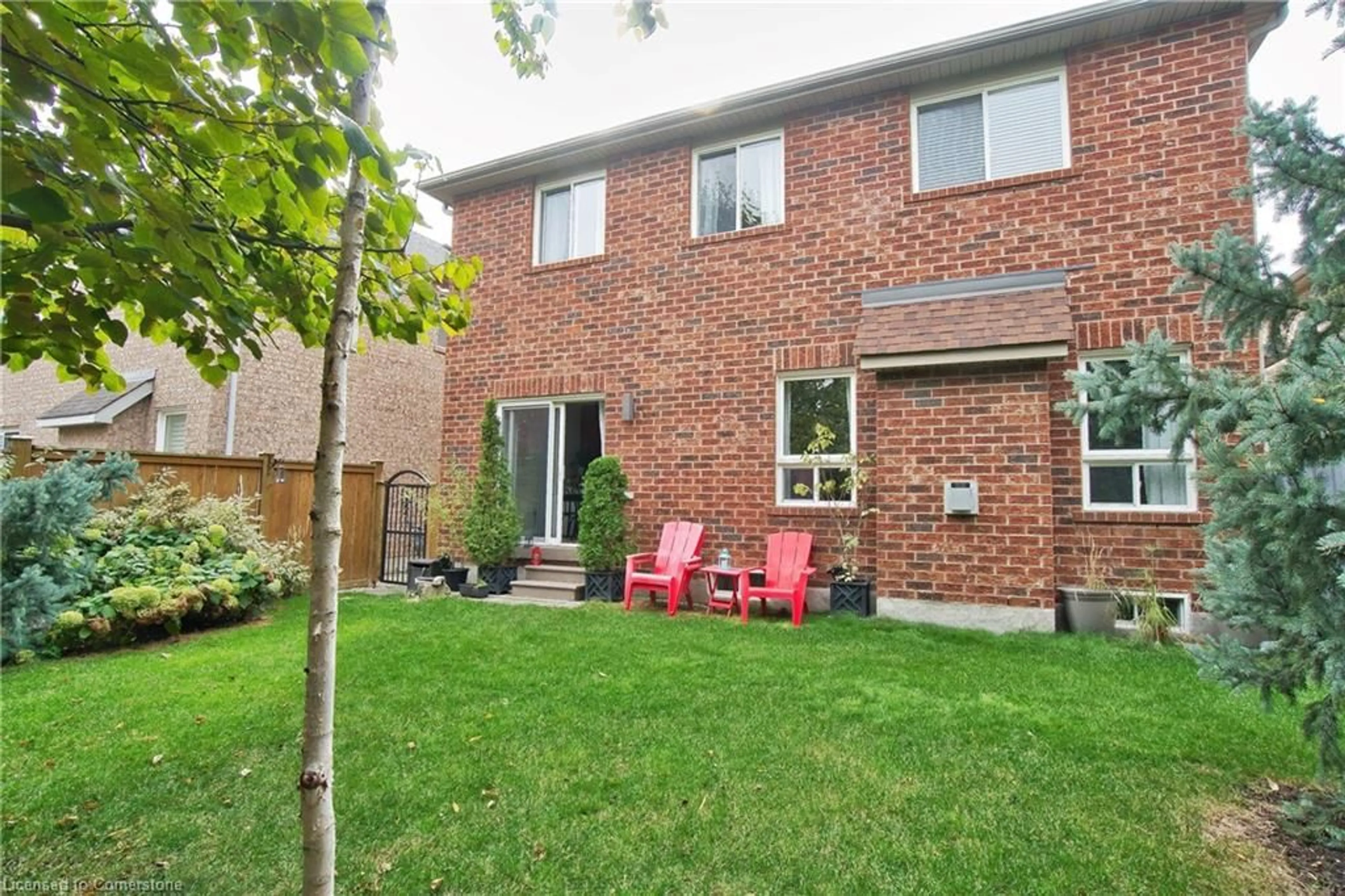 Patio, the fenced backyard for 491 Pettit Trail, Milton Ontario L9T 6N9