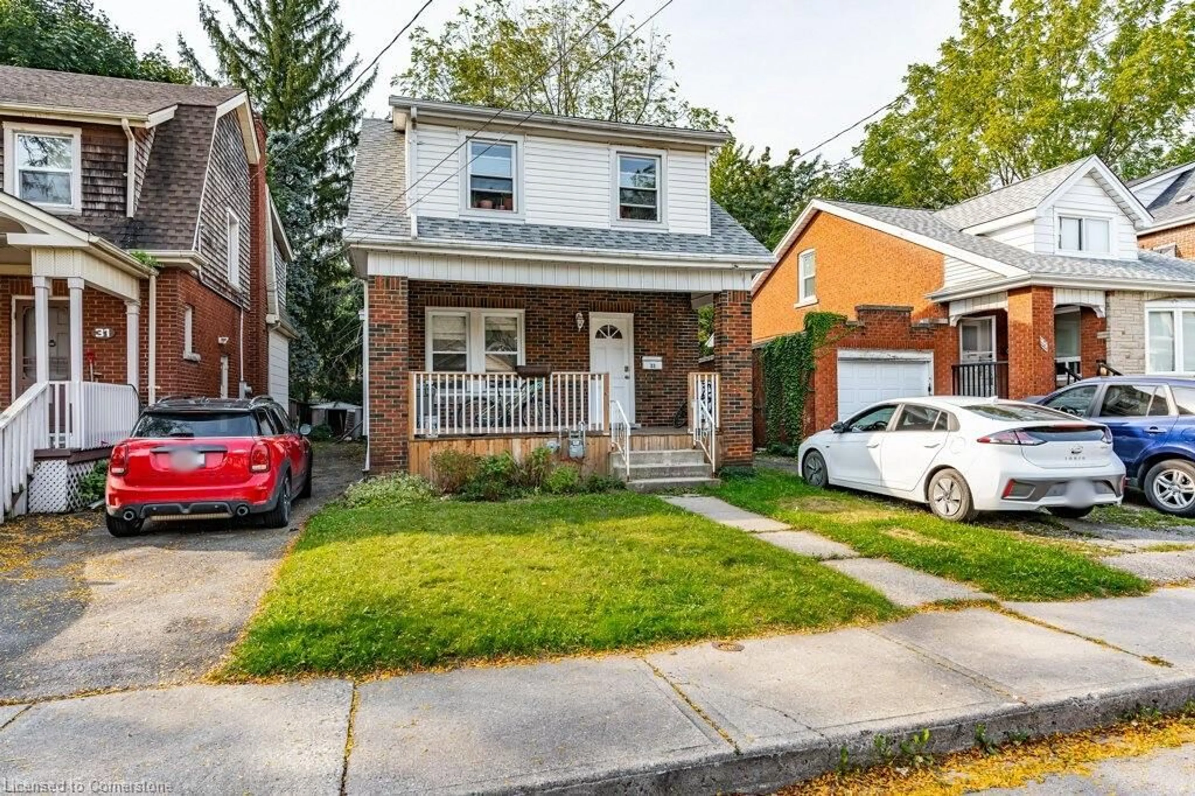 Frontside or backside of a home, the street view for 33 Cline Ave, Hamilton Ontario L8S 3Z3