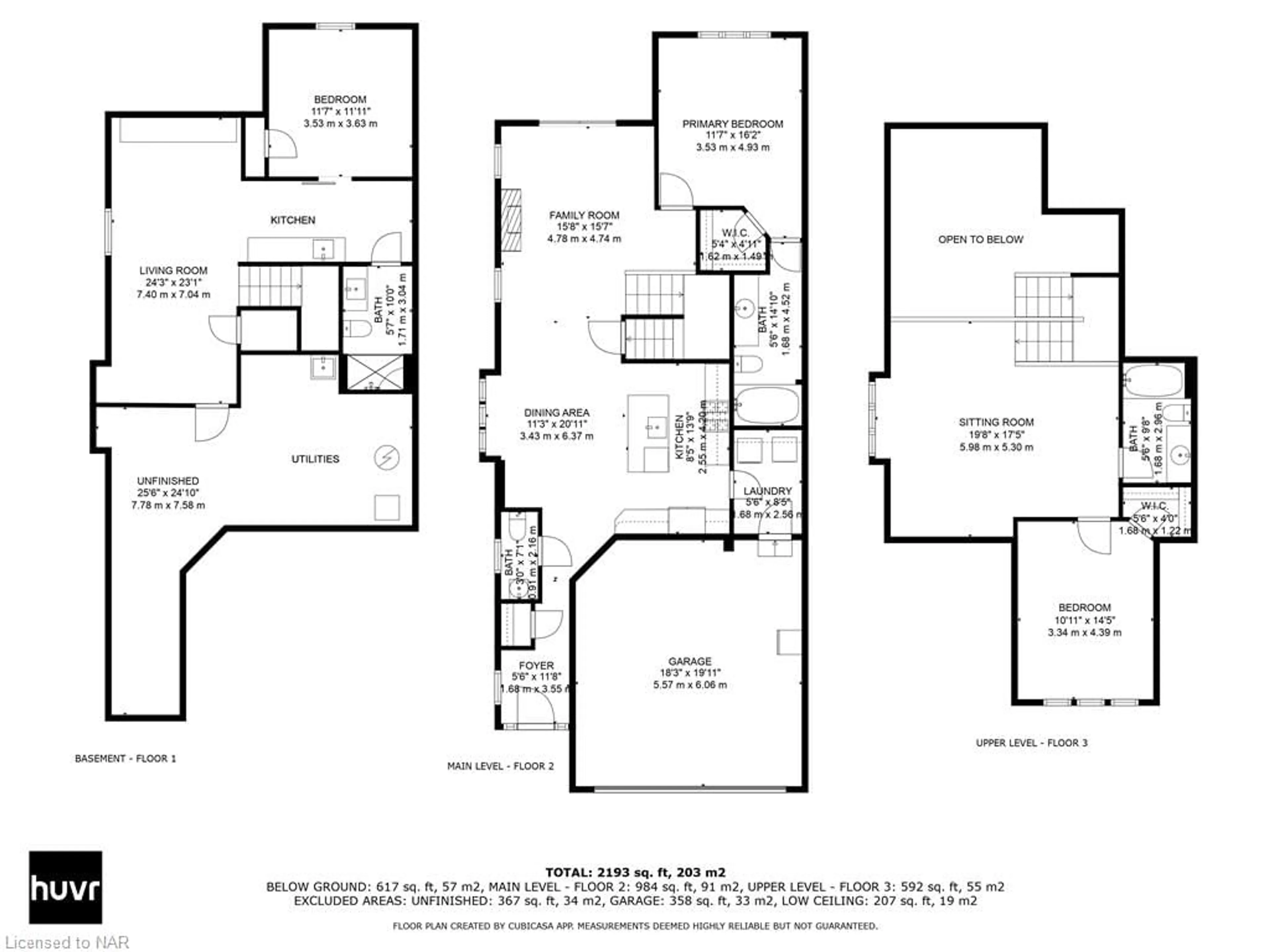 Floor plan for 59 Abbott Place, Fonthill Ontario L0S 1E5