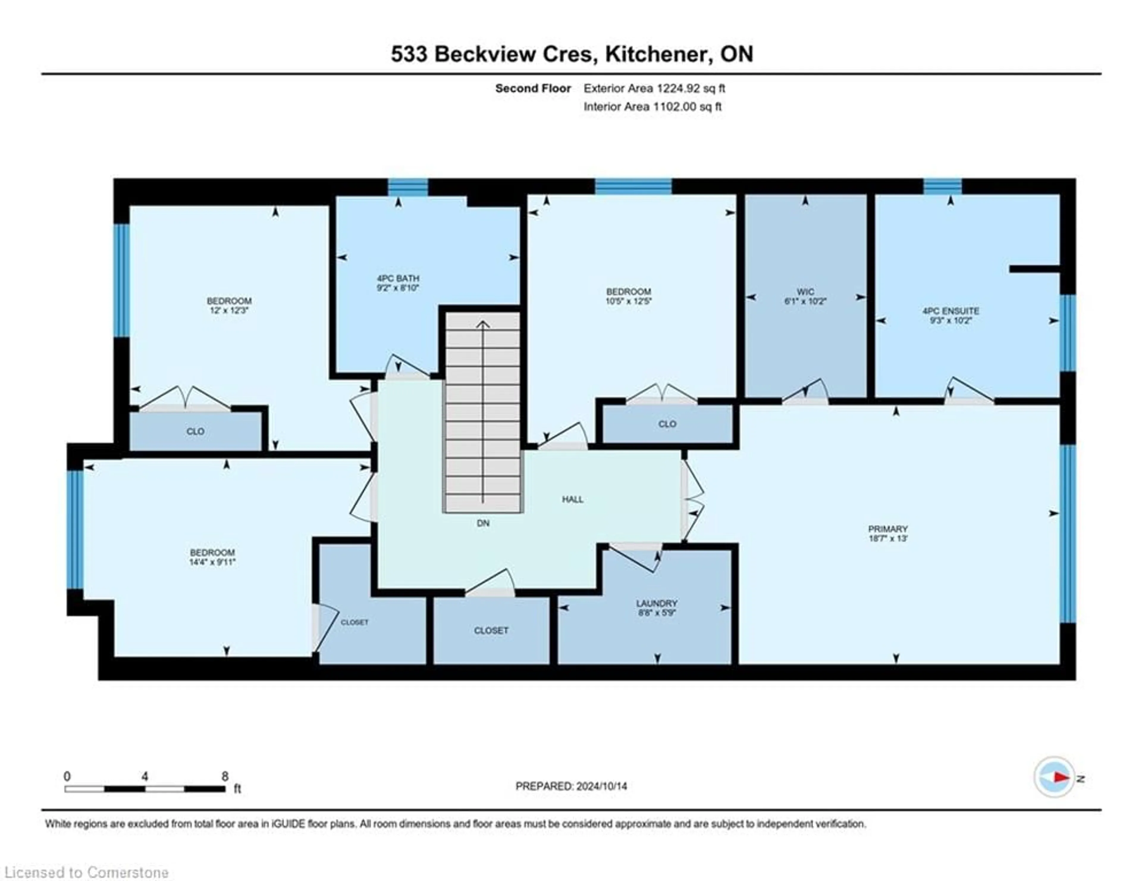 Floor plan for 533 Beckview Cres, Kitchener Ontario N2R 0R3