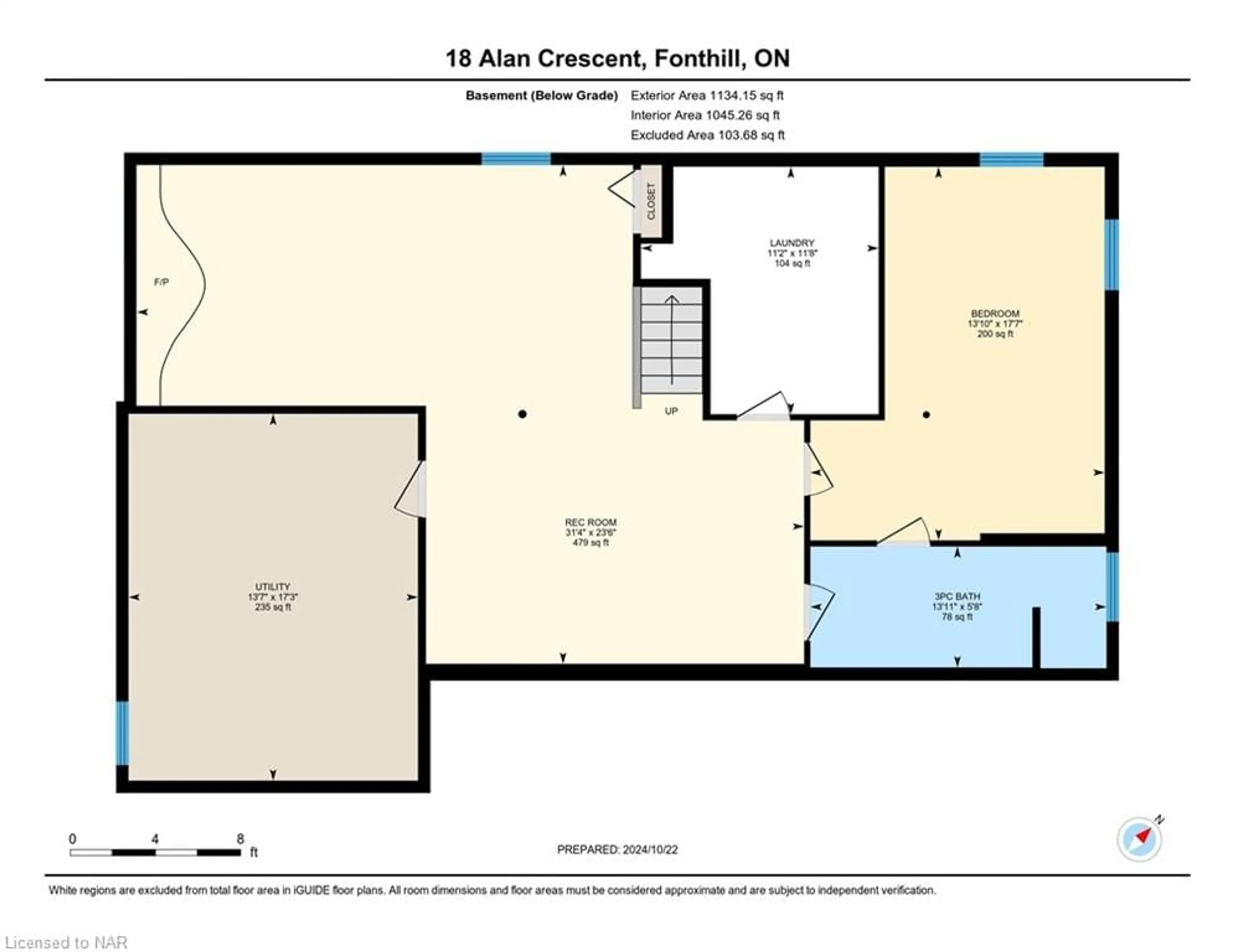 Floor plan for 18 Alan Cr, Fonthill Ontario L0S 1E0