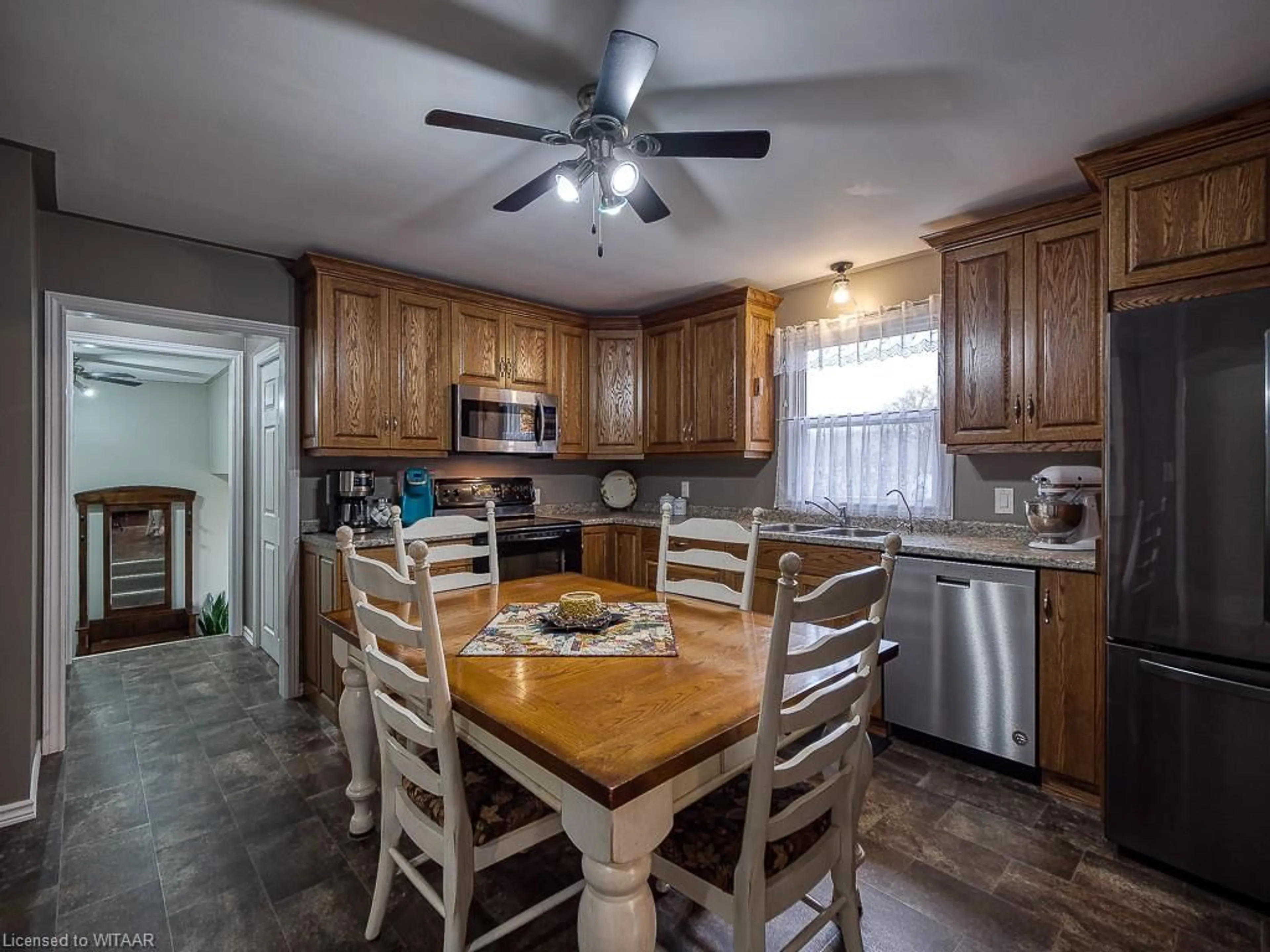 Open concept kitchen for 1243 Norfolk County Road 28, Langton Ontario N0E 1G0