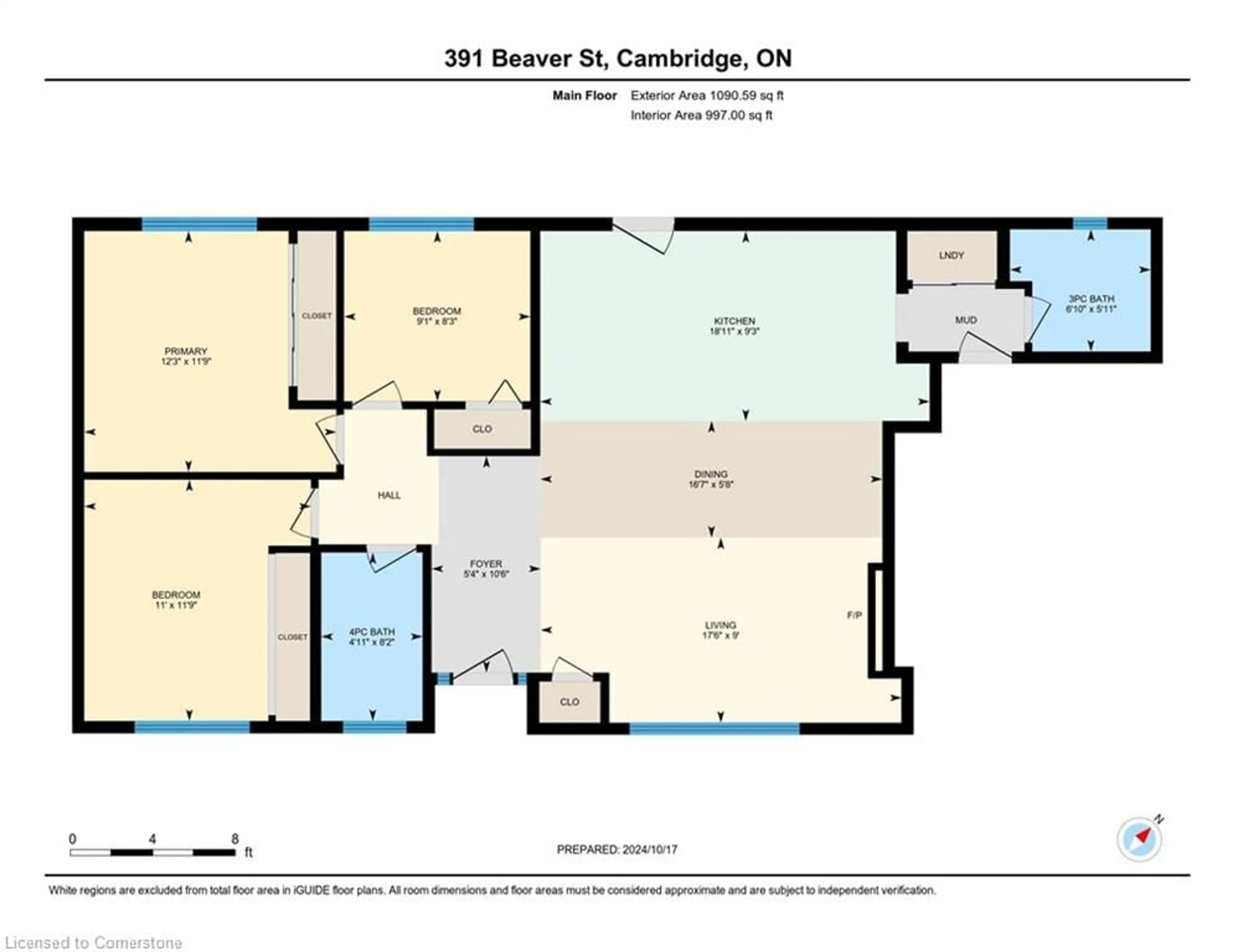 Floor plan for 391 Beaver St, Cambridge Ontario N3H 2V8