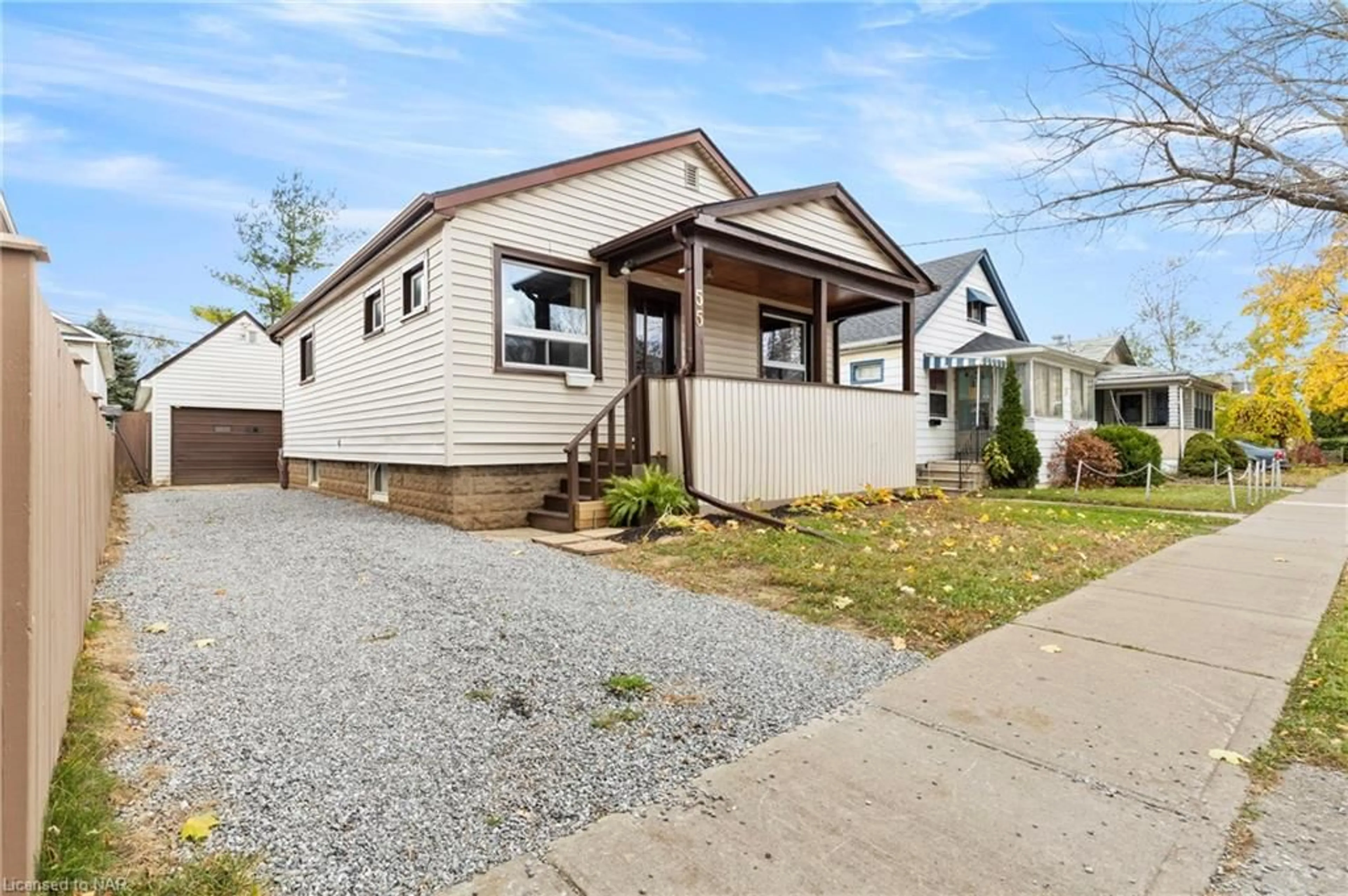 Frontside or backside of a home, cottage for 55 Mildred Ave, St. Catharines Ontario L2R 6J4