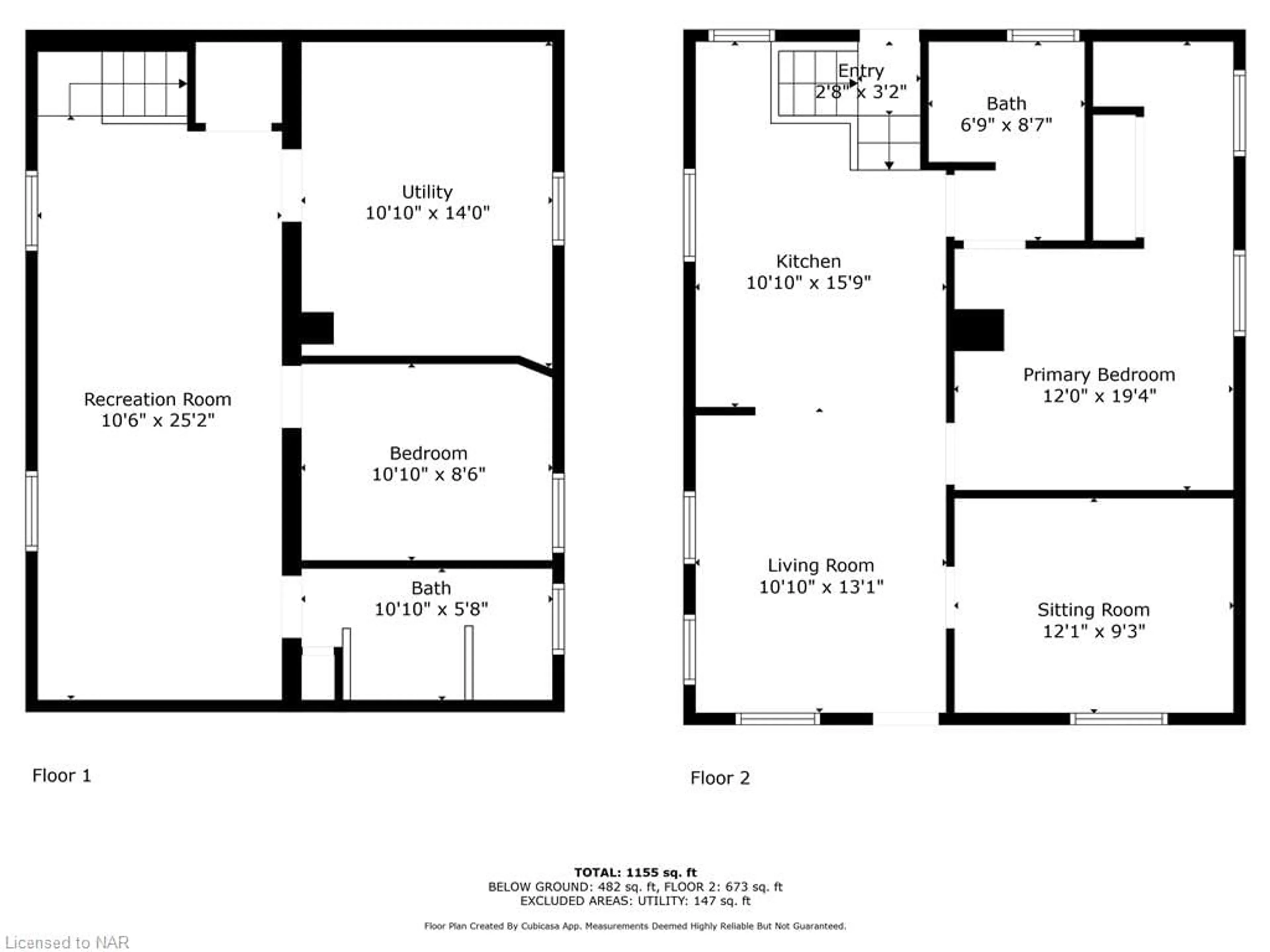 Floor plan for 55 Mildred Ave, St. Catharines Ontario L2R 6J4