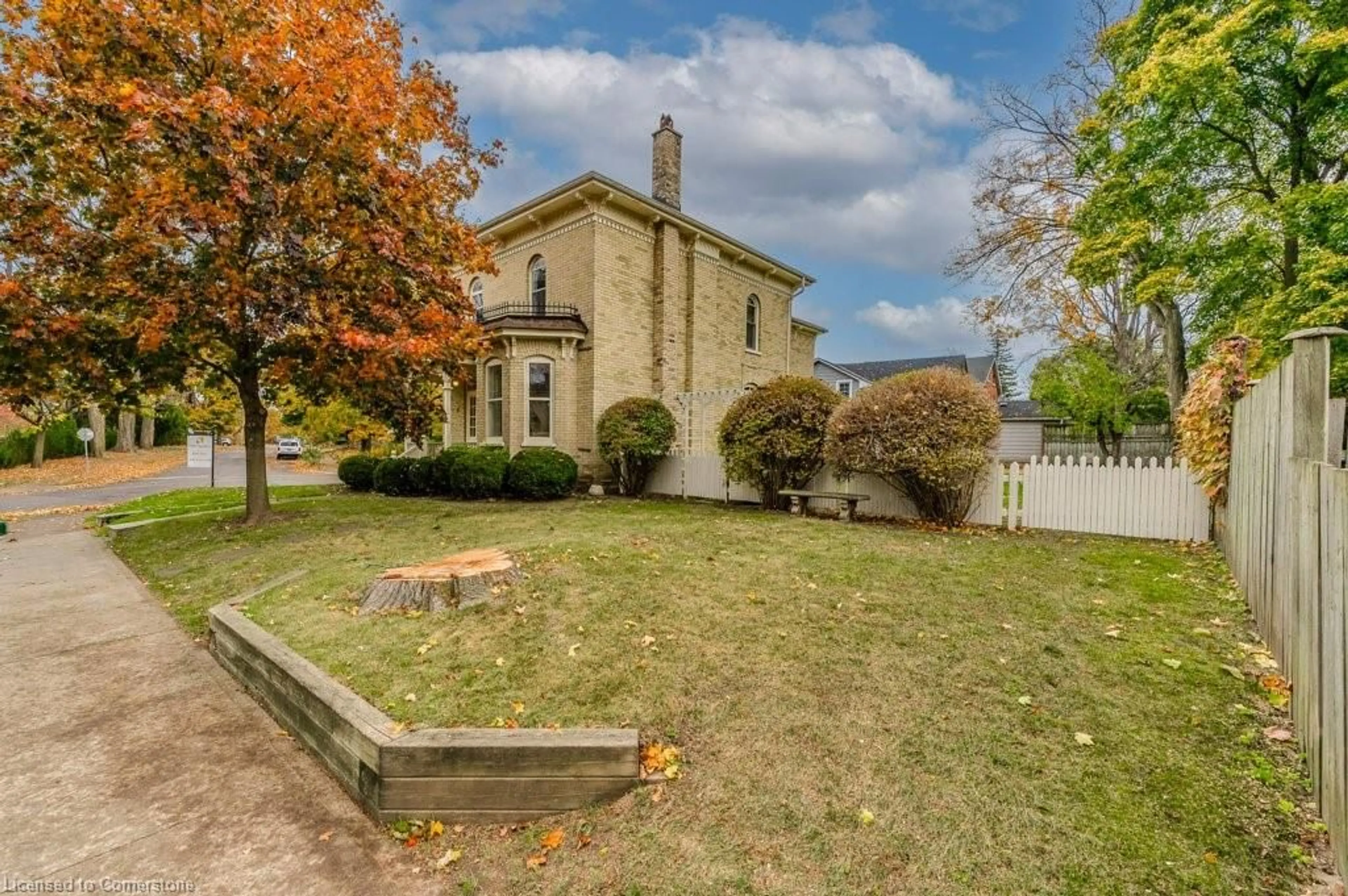 Patio, the fenced backyard for 47 Oak St, Cambridge Ontario N1R 4K9