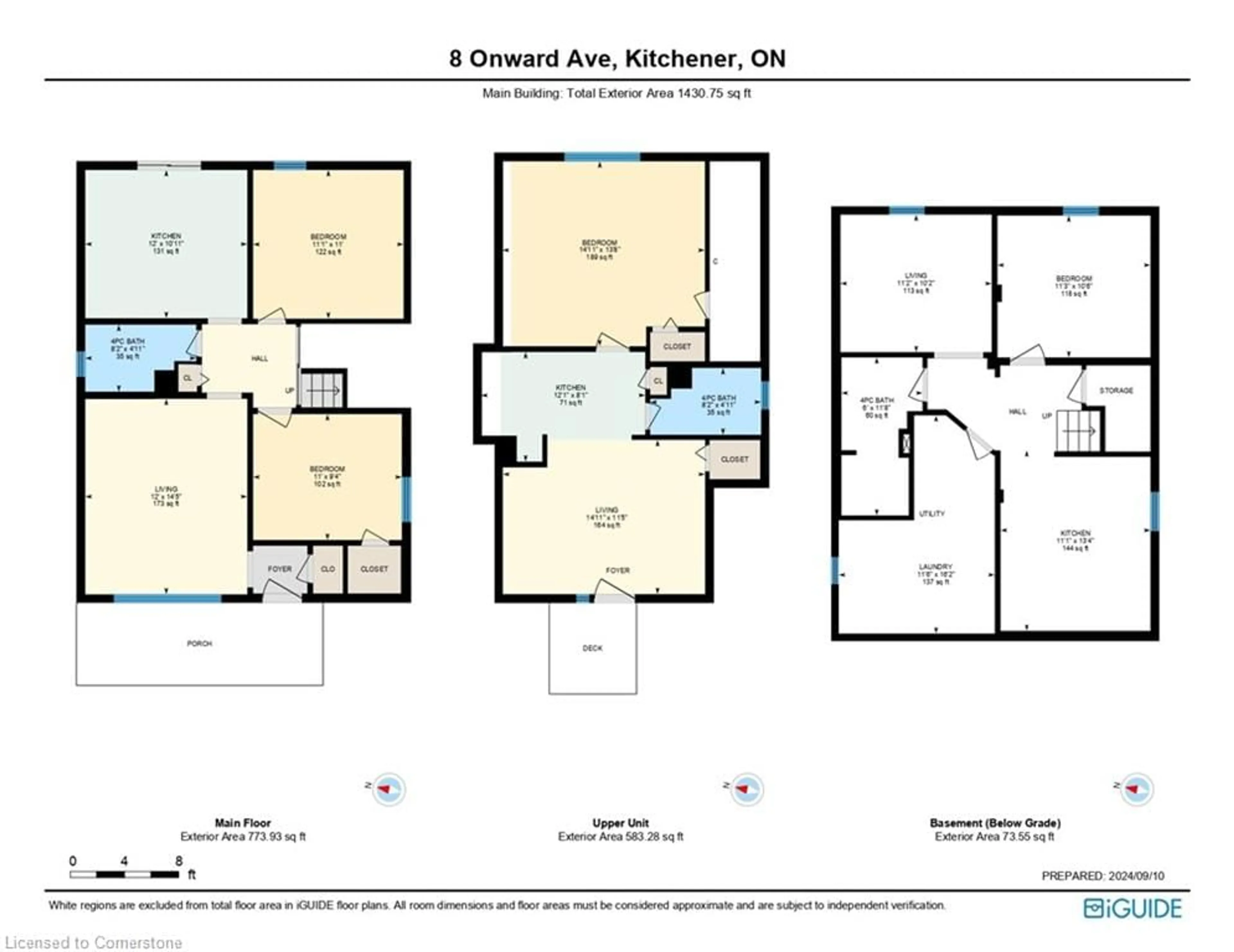 Floor plan for 8 Onward Ave, Kitchener Ontario N2H 3J7