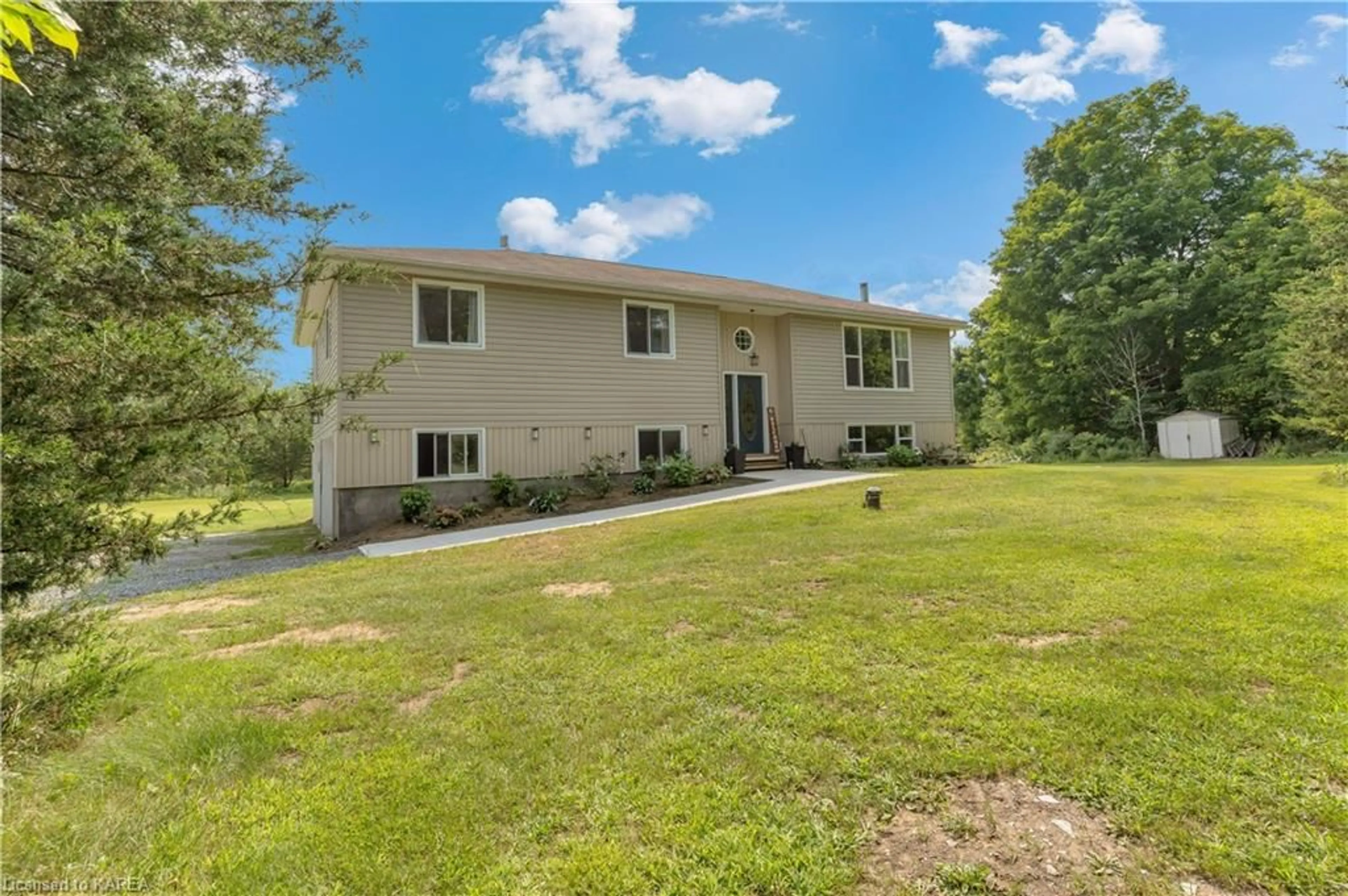 Frontside or backside of a home, the fenced backyard for 5844 Wilmer Rd, Perth Road Village Ontario K0H 2L0