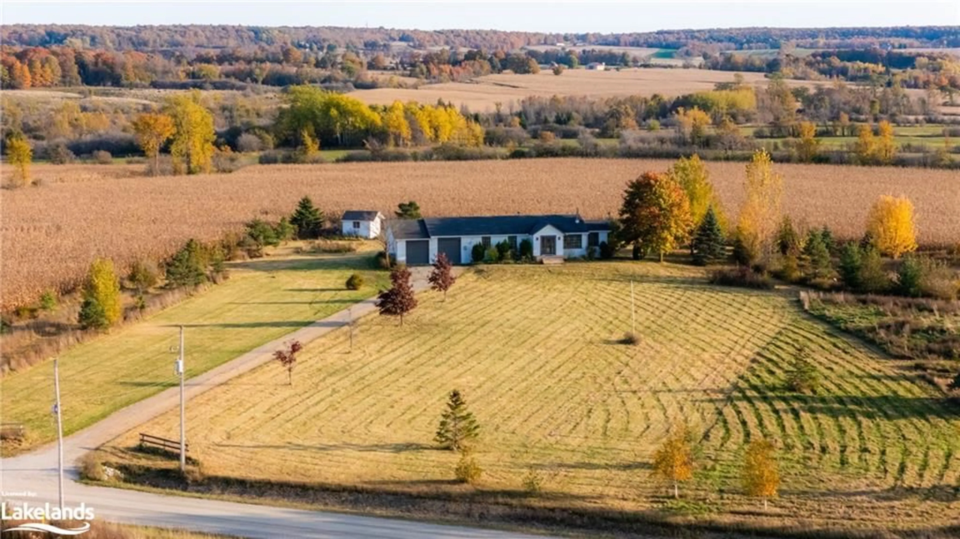 A pic from exterior of the house or condo, the fenced backyard for 324310 Sideroad 27 Rd, Meaford Municipality Ontario N0H 1B0