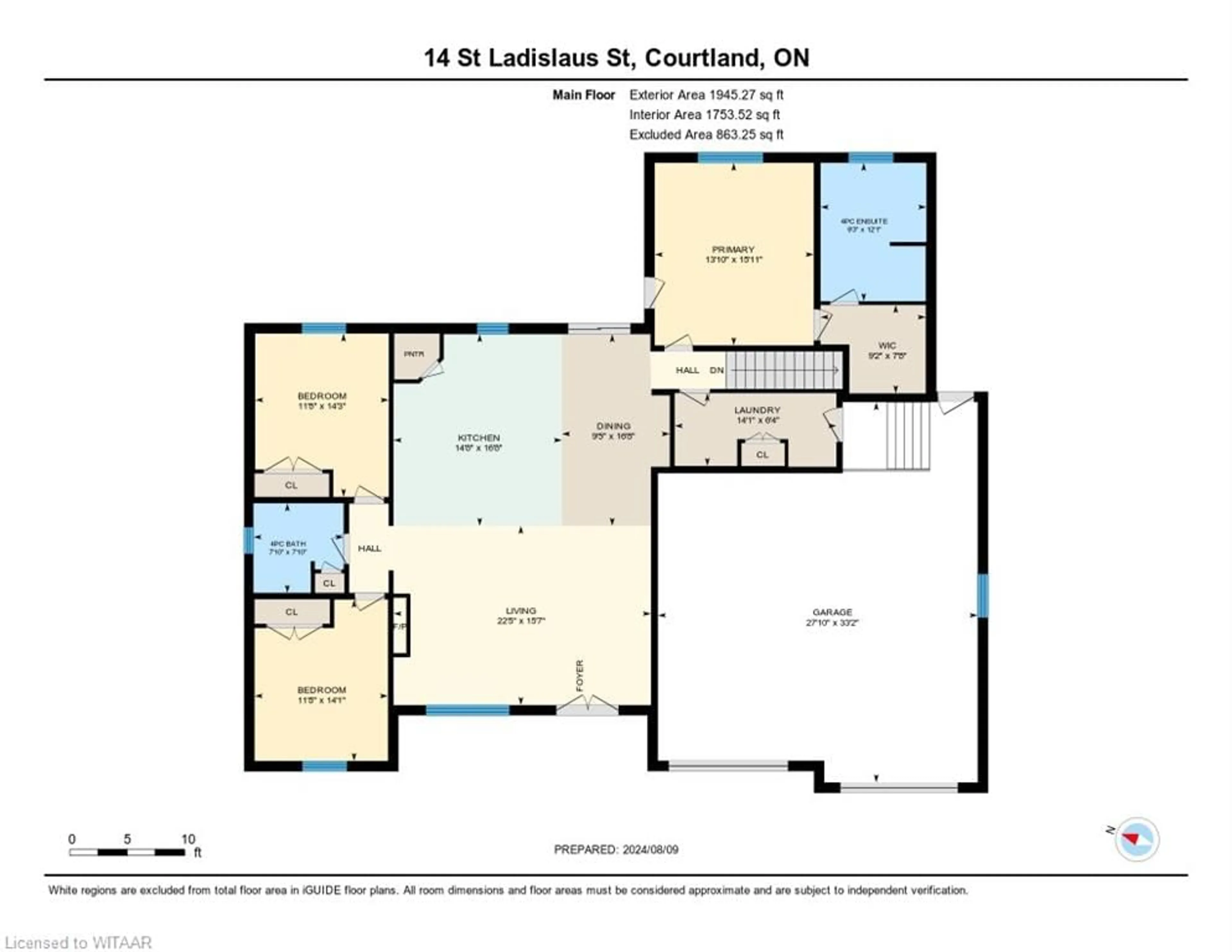 Floor plan for 14 St Ladislaus St, Courtland Ontario N0J 1E0