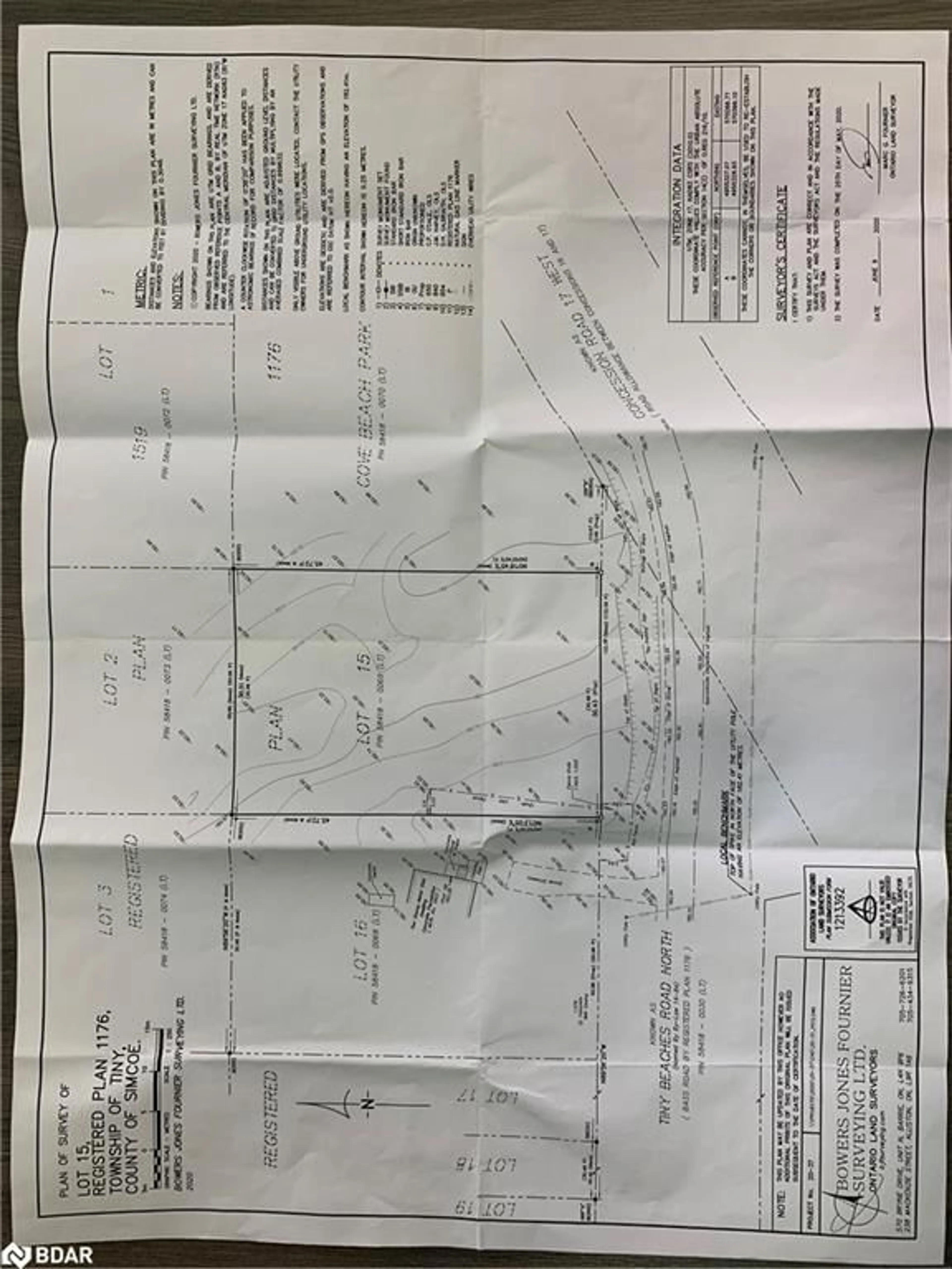 Picture of a map for LOT 15 Tiny Beaches Rd, Tiny Ontario L9M 0L7