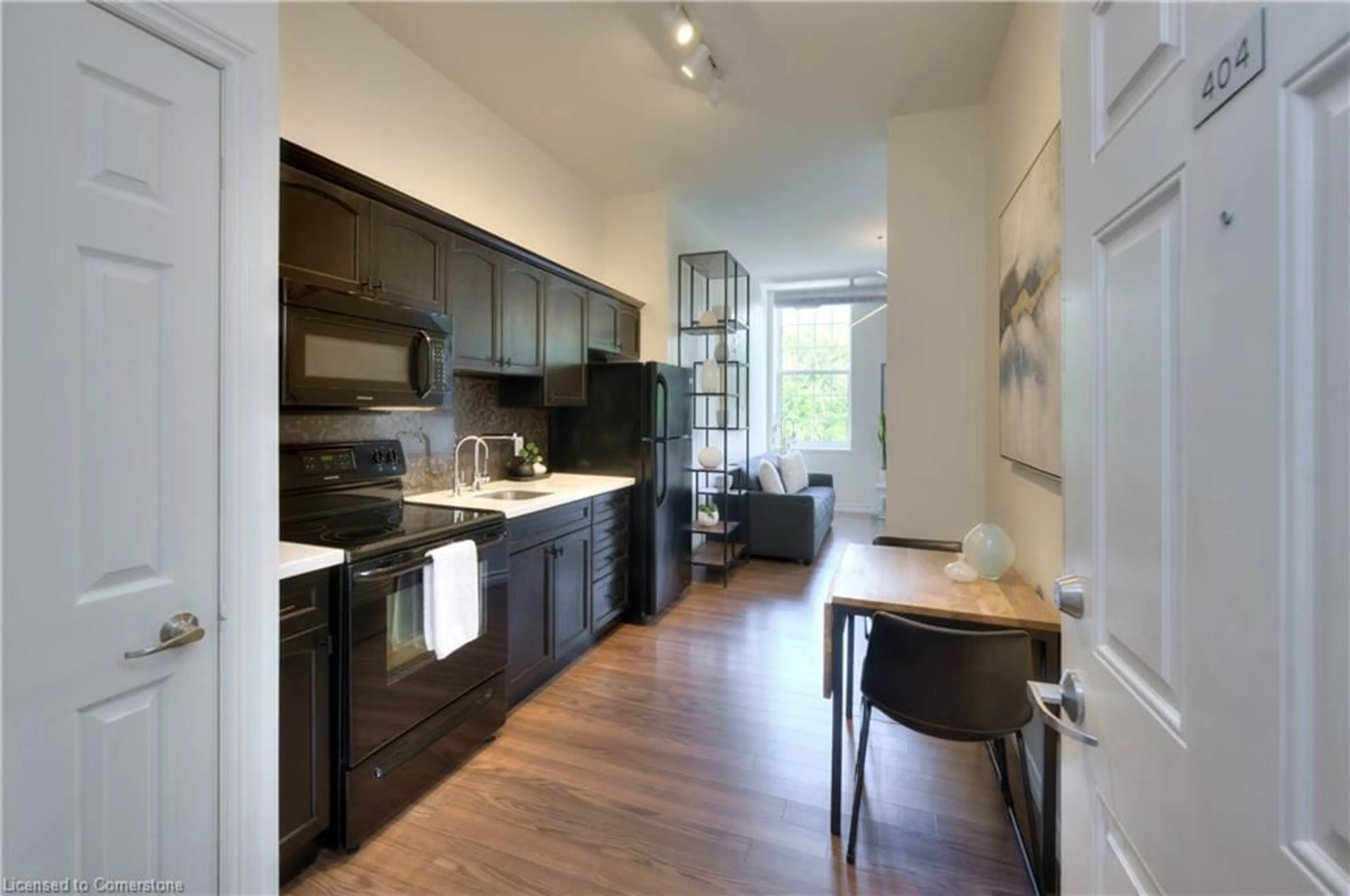 Open concept kitchen for 140 West River St #404, Paris Ontario N3L 0B7