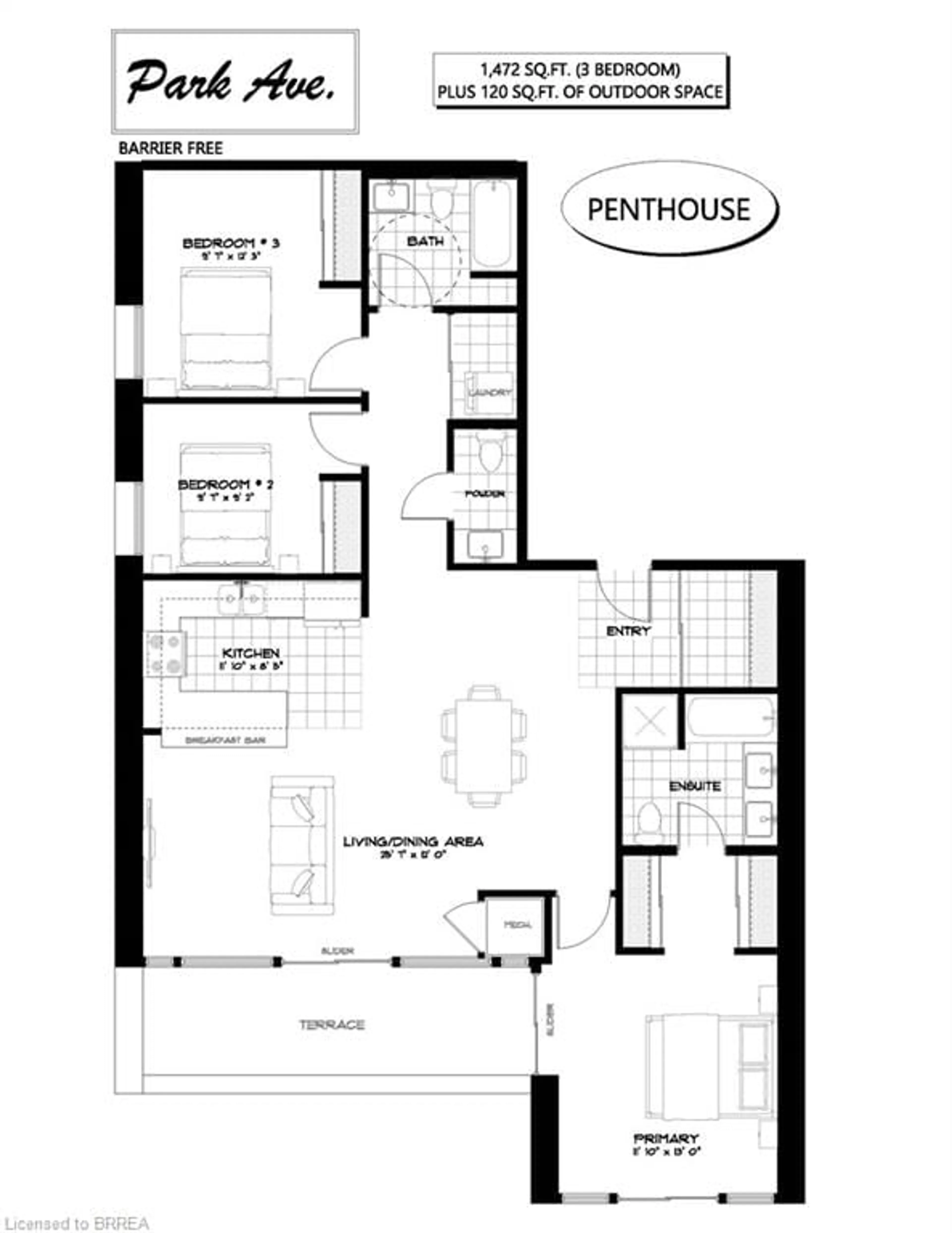 Floor plan for 5 Hamilton St #609, Waterdown Ontario L8B 2A4