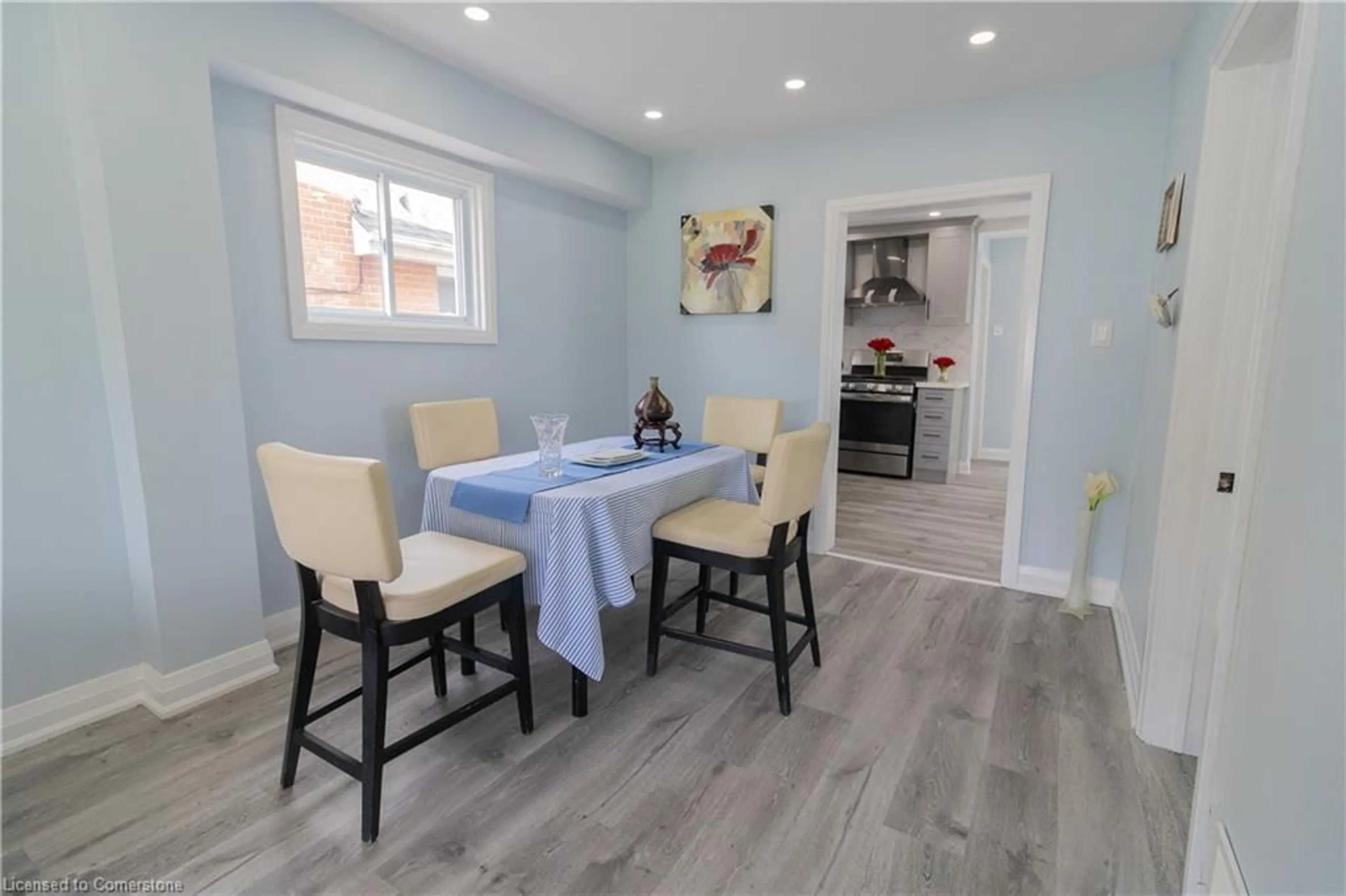 Dining room, wood floors, cottage for 82 Shelby Ave, Hamilton Ontario L8H 5L5