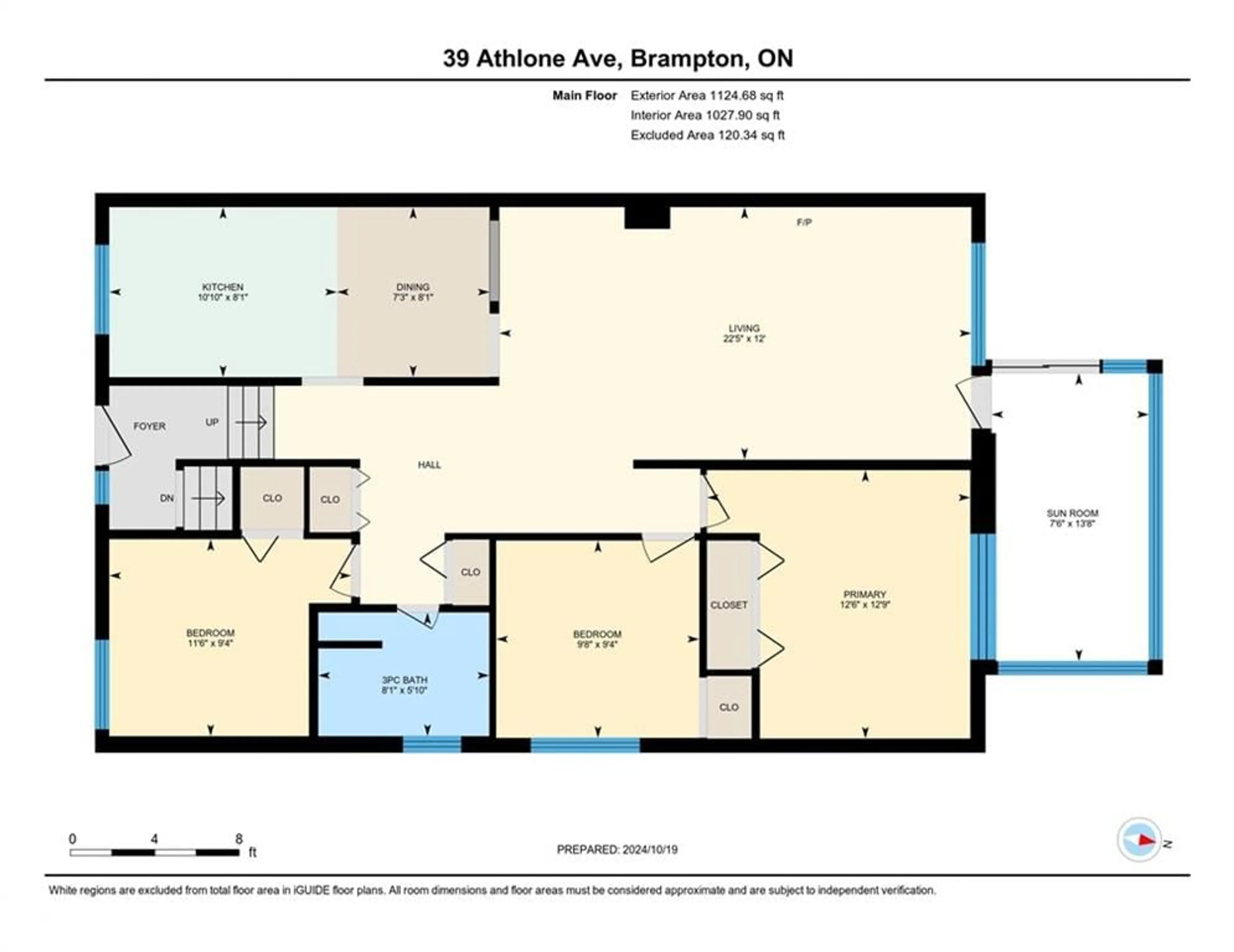 Floor plan for 39 Athlone Ave, Brampton Ontario L6T 2N5