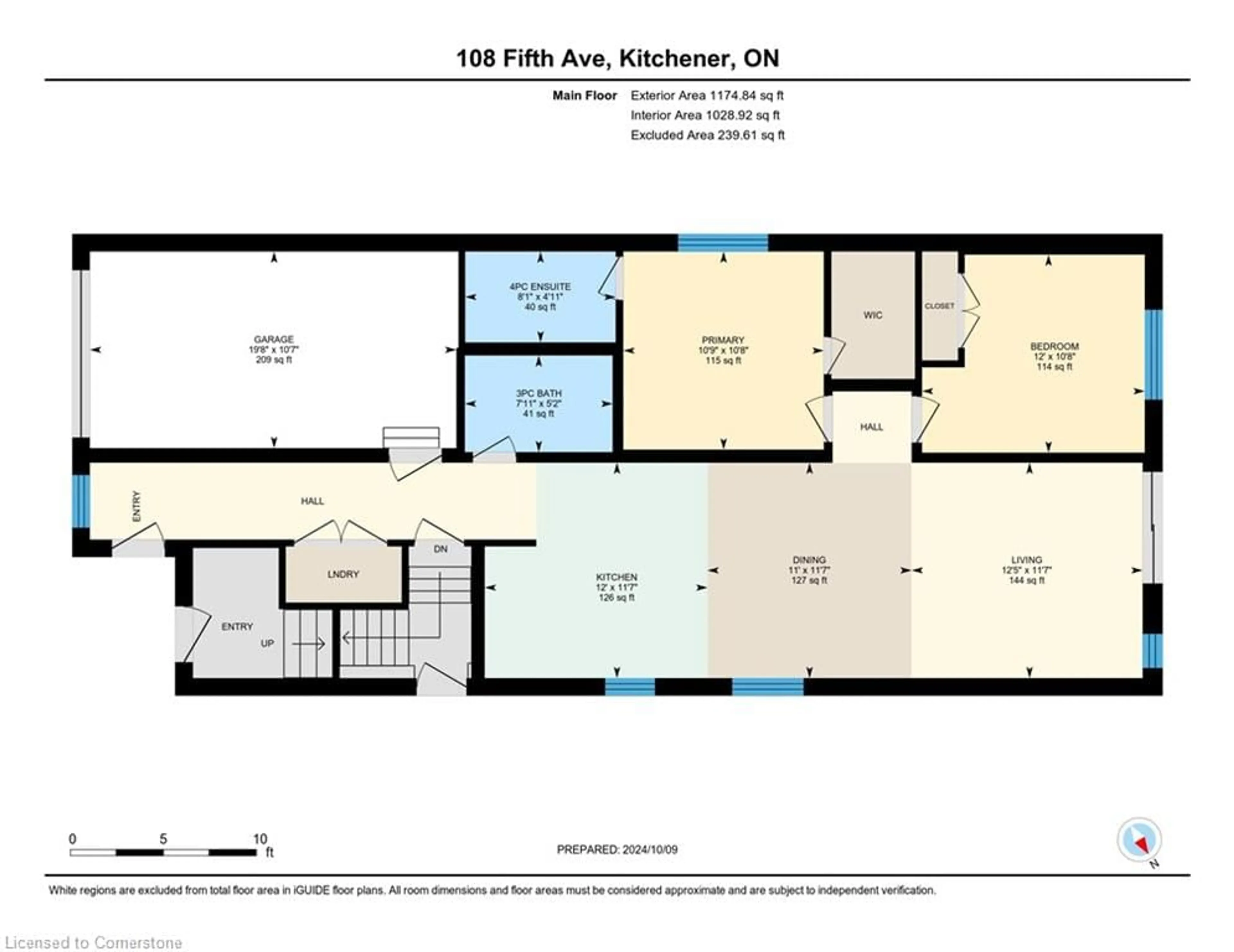 Floor plan for 108 Fifth Ave, Kitchener Ontario N2C 1P4