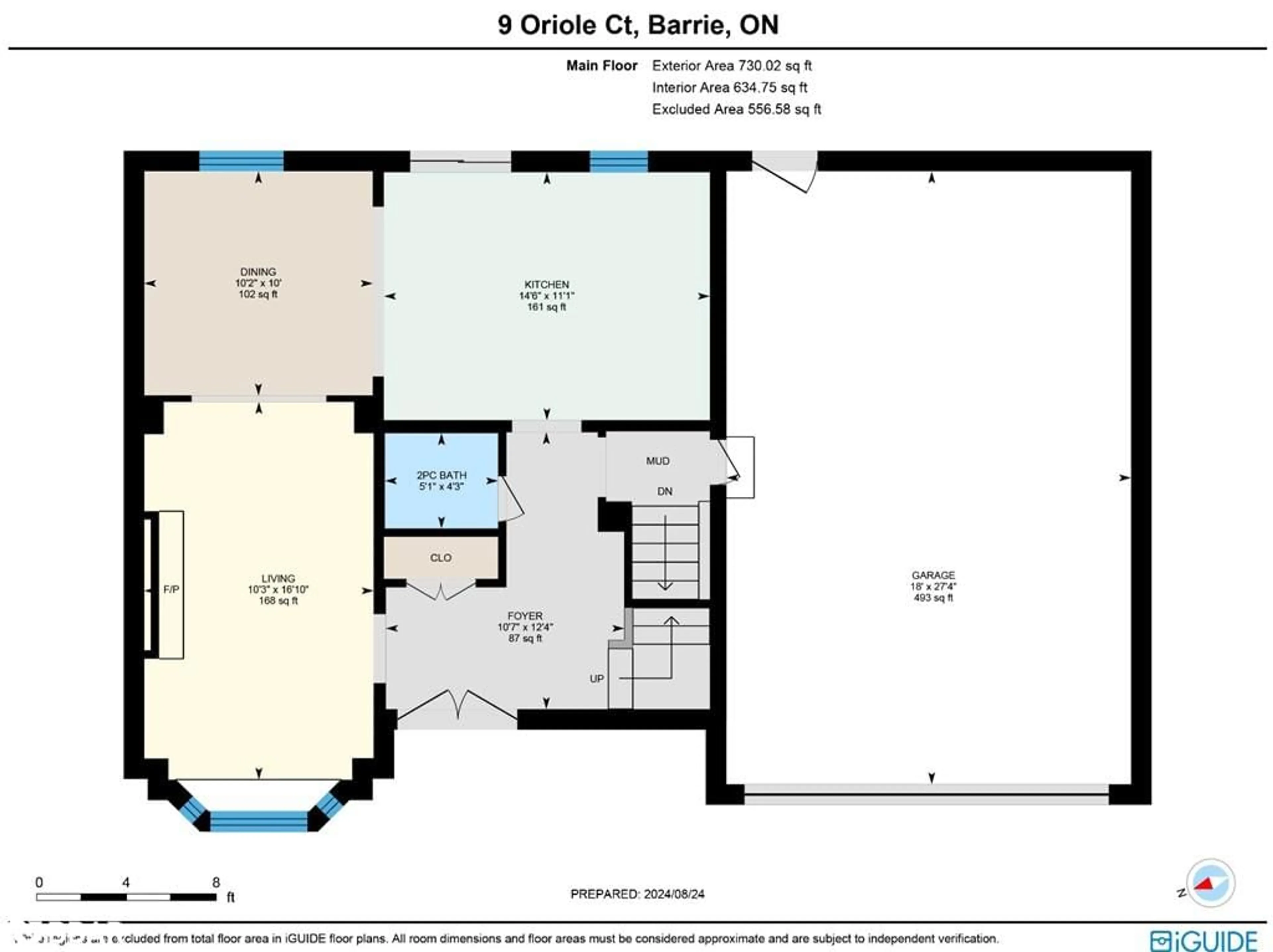 Floor plan for 9 Oriole Crt, Barrie Ontario L4M 5N1