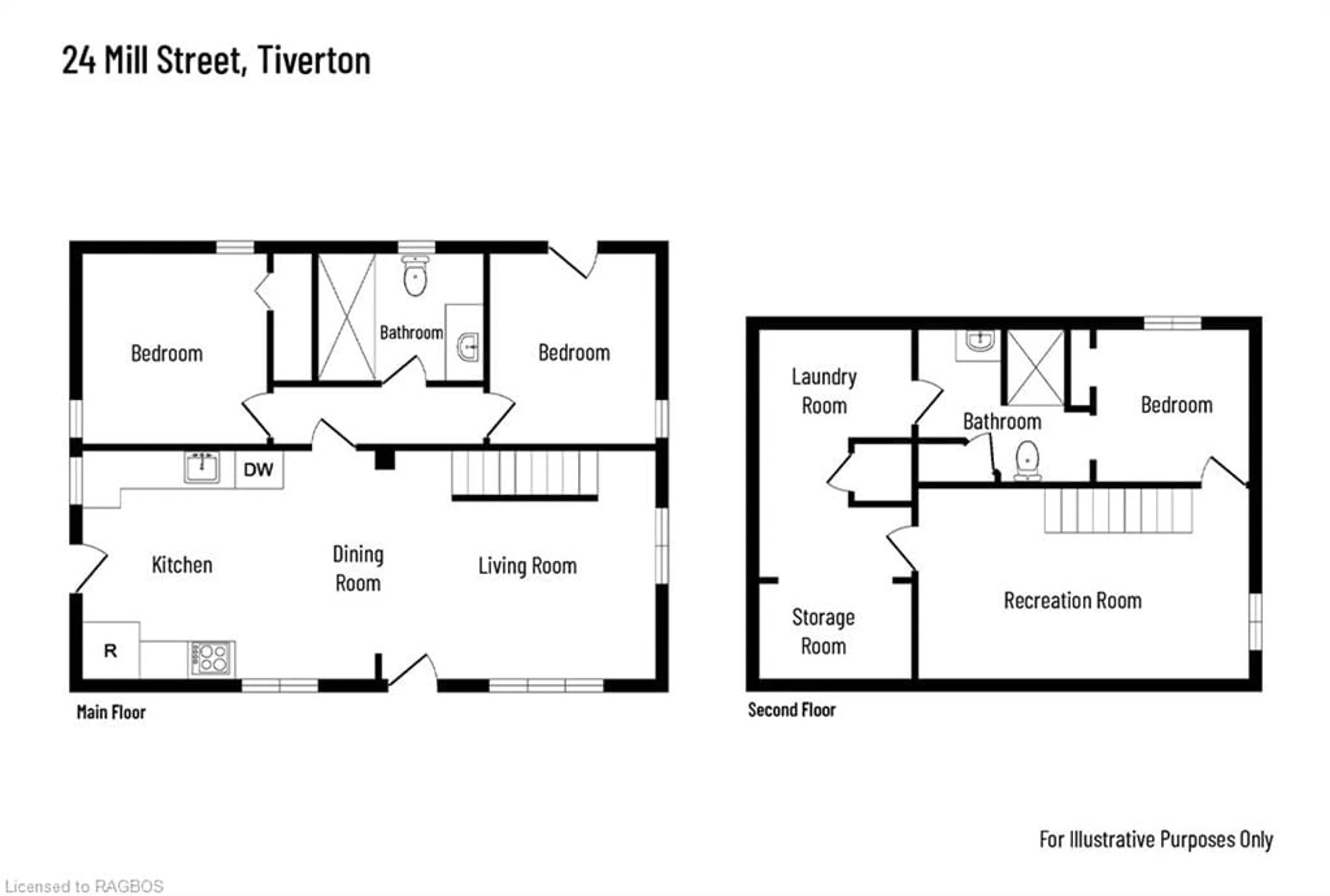 Floor plan for 24 Mill St, Tiverton Ontario N0G 2T0