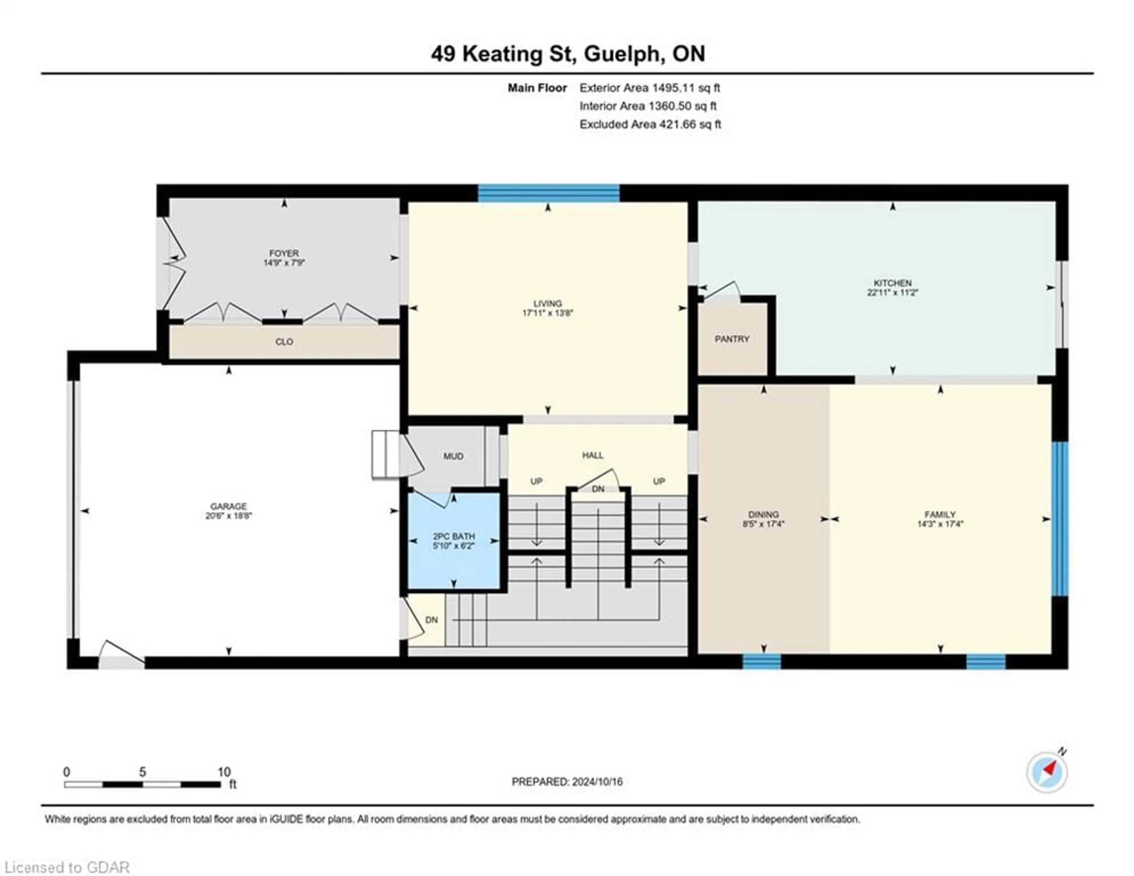 Floor plan for 49 Keating Street, Guelph Ontario N1E 0S1