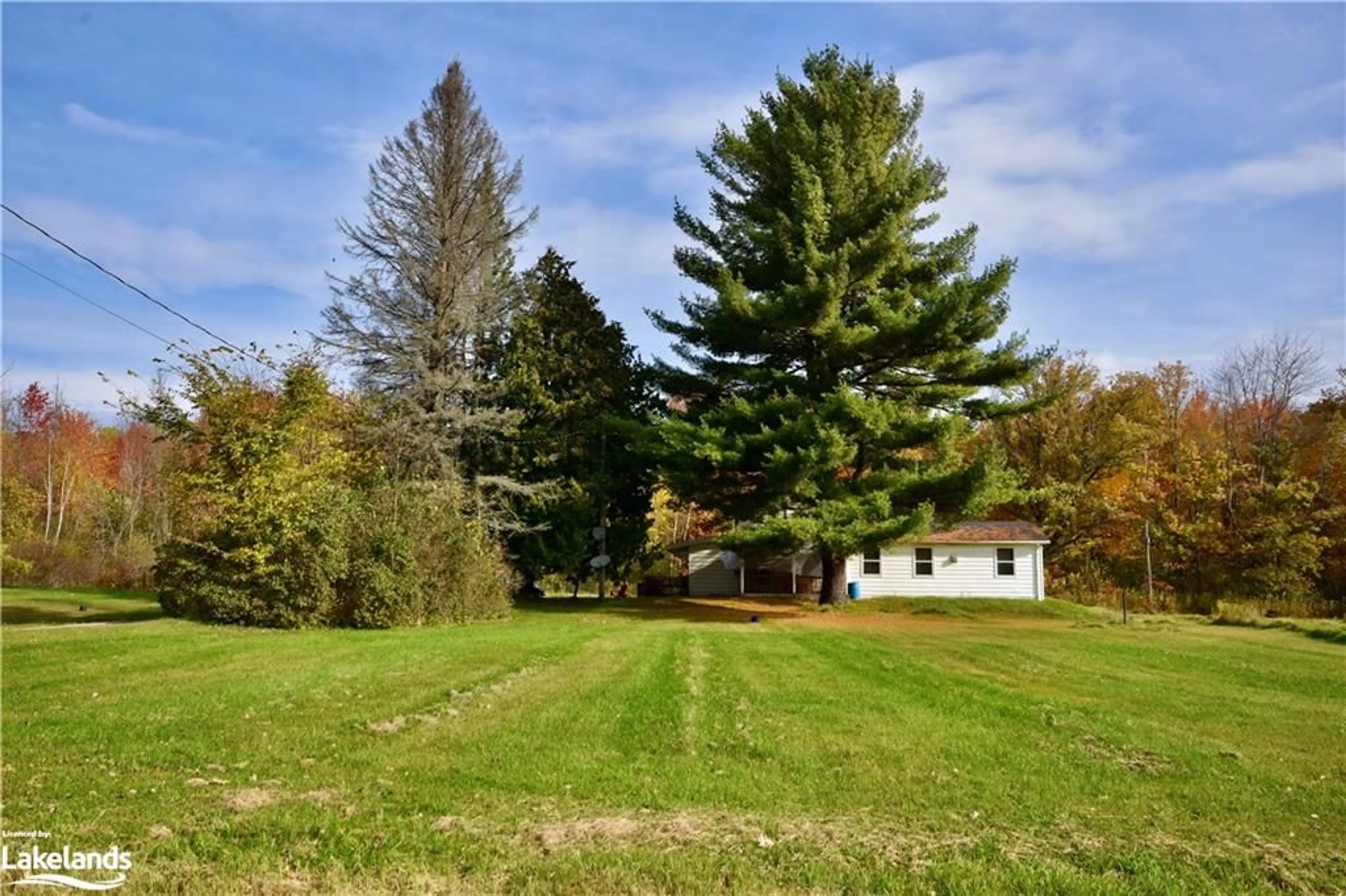 A pic from exterior of the house or condo, the fenced backyard for 2645 St Amant Rd, Coldwater Ontario L0K 1S0