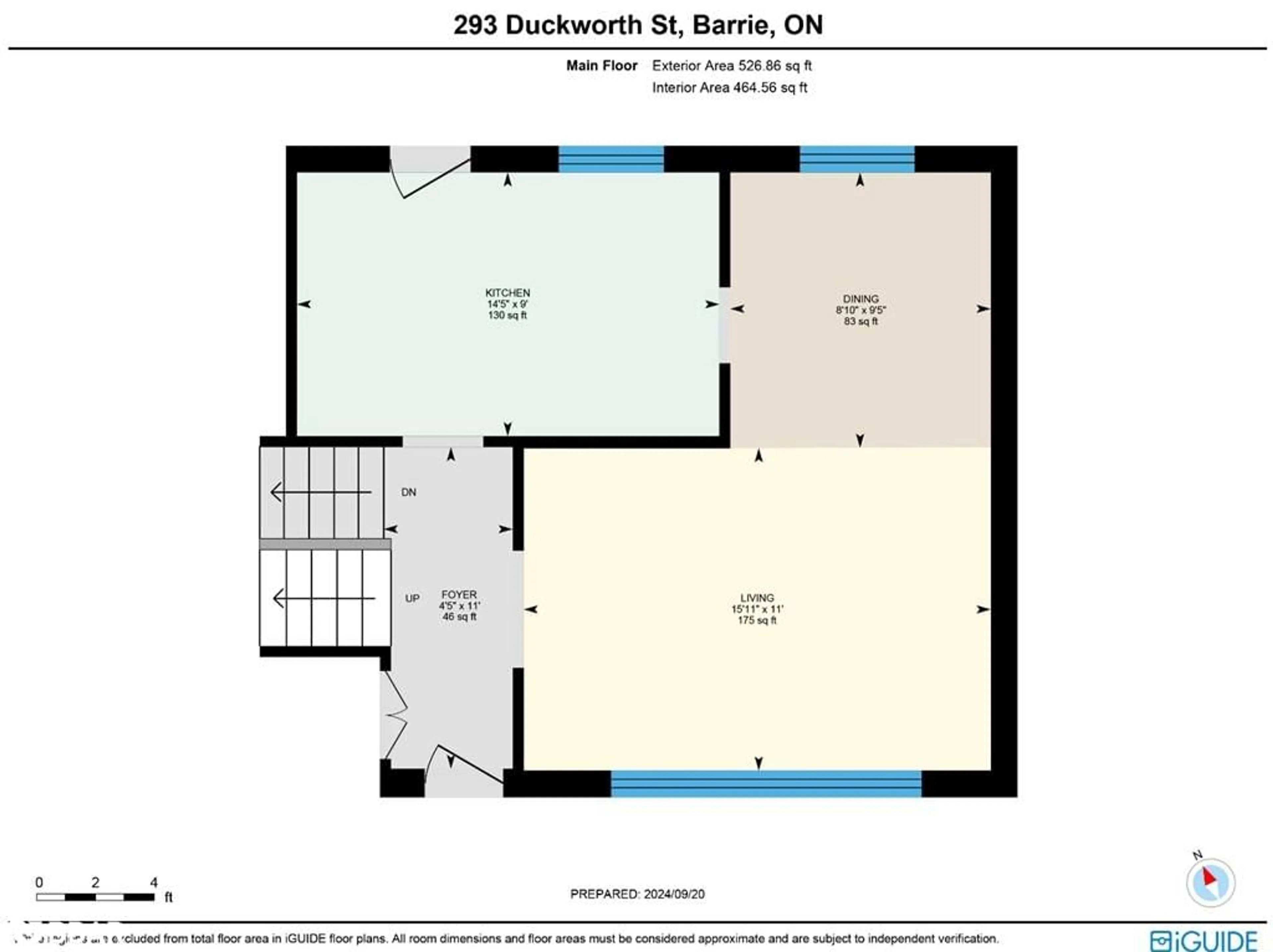 Floor plan for 293 Duckworth St, Barrie Ontario L4M 3X5