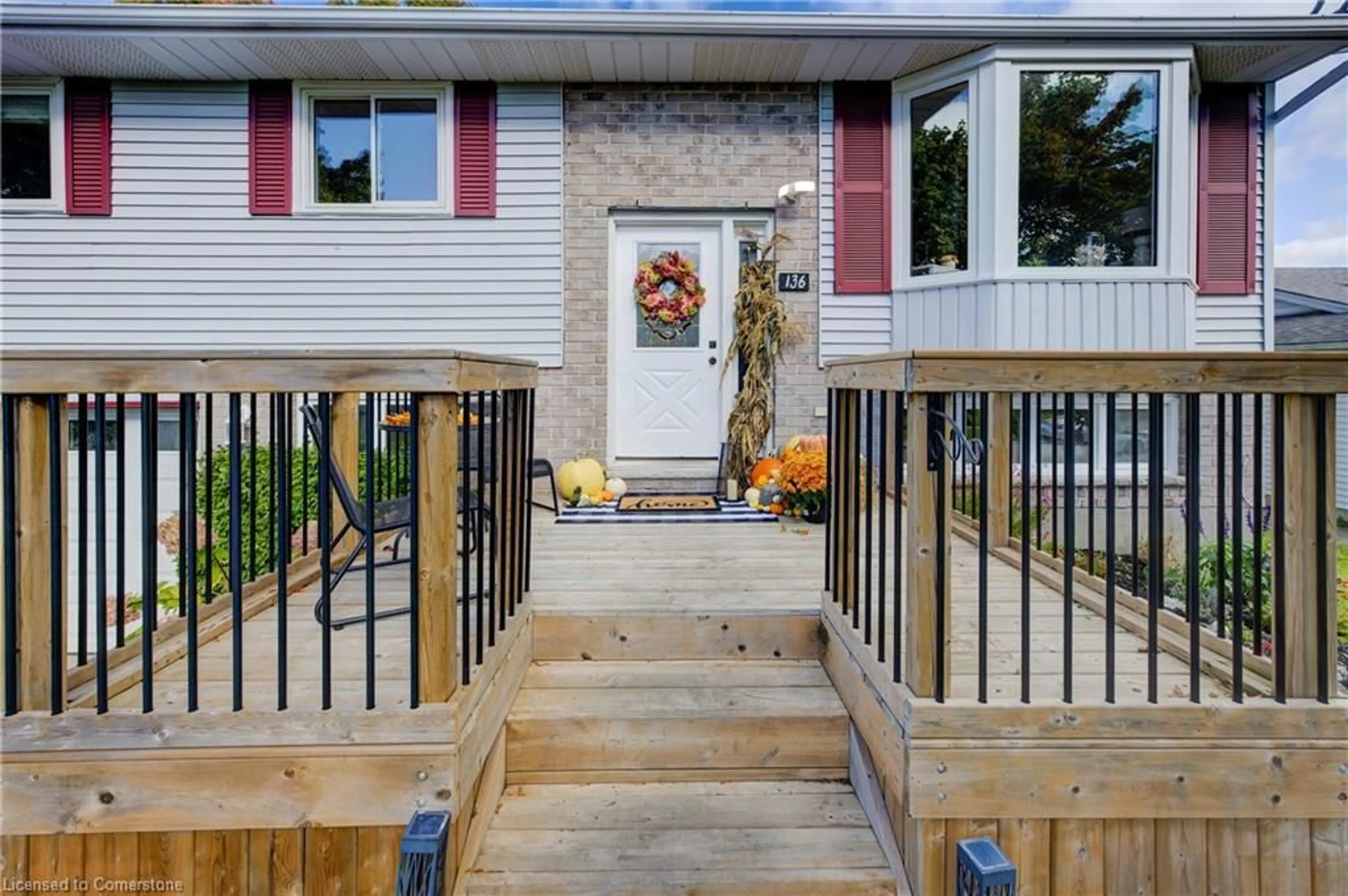 Patio, the fenced backyard for 136 Princess St, Rockwood Ontario N0B 2K0