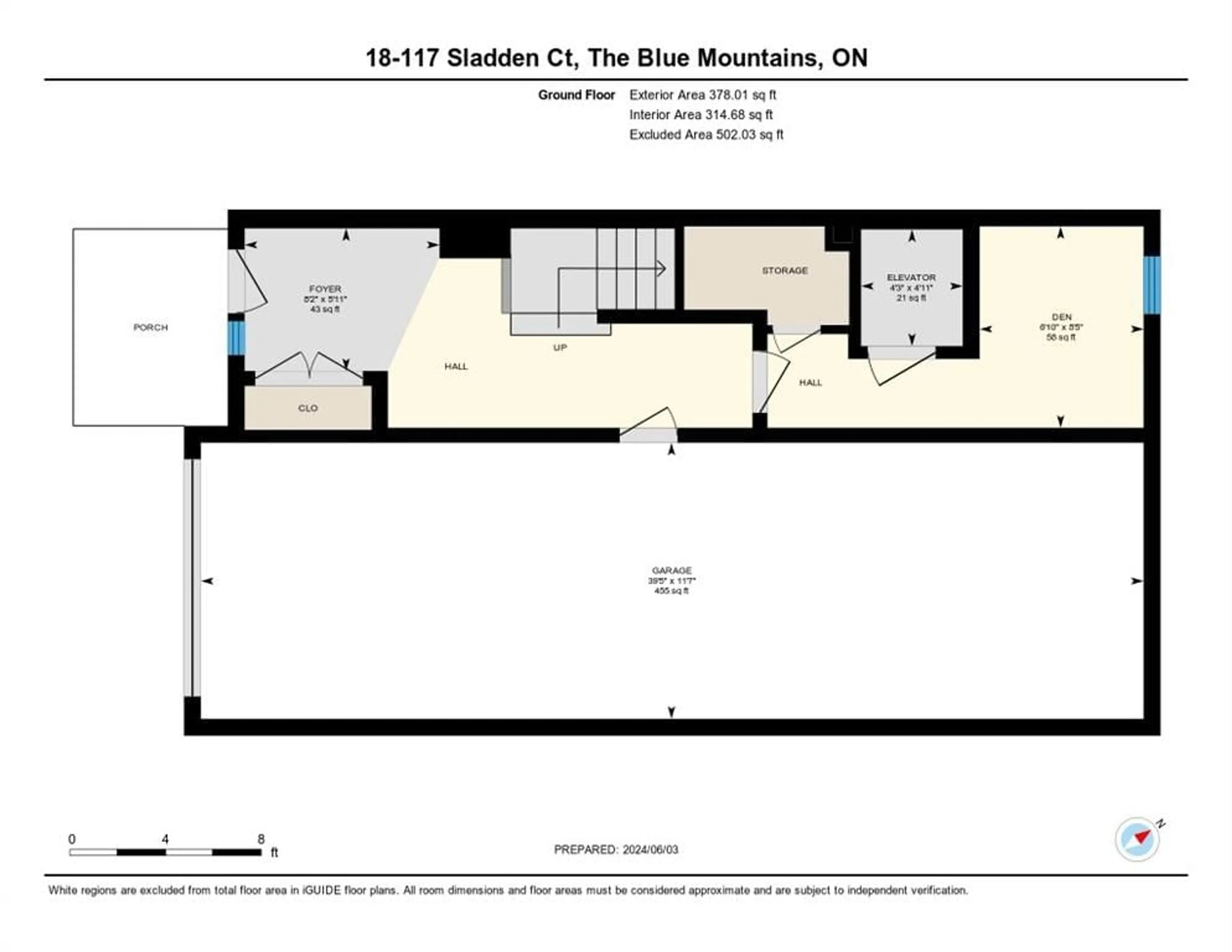 Floor plan for 117 Sladden Crt #18, Thornbury Ontario N0H 2P0