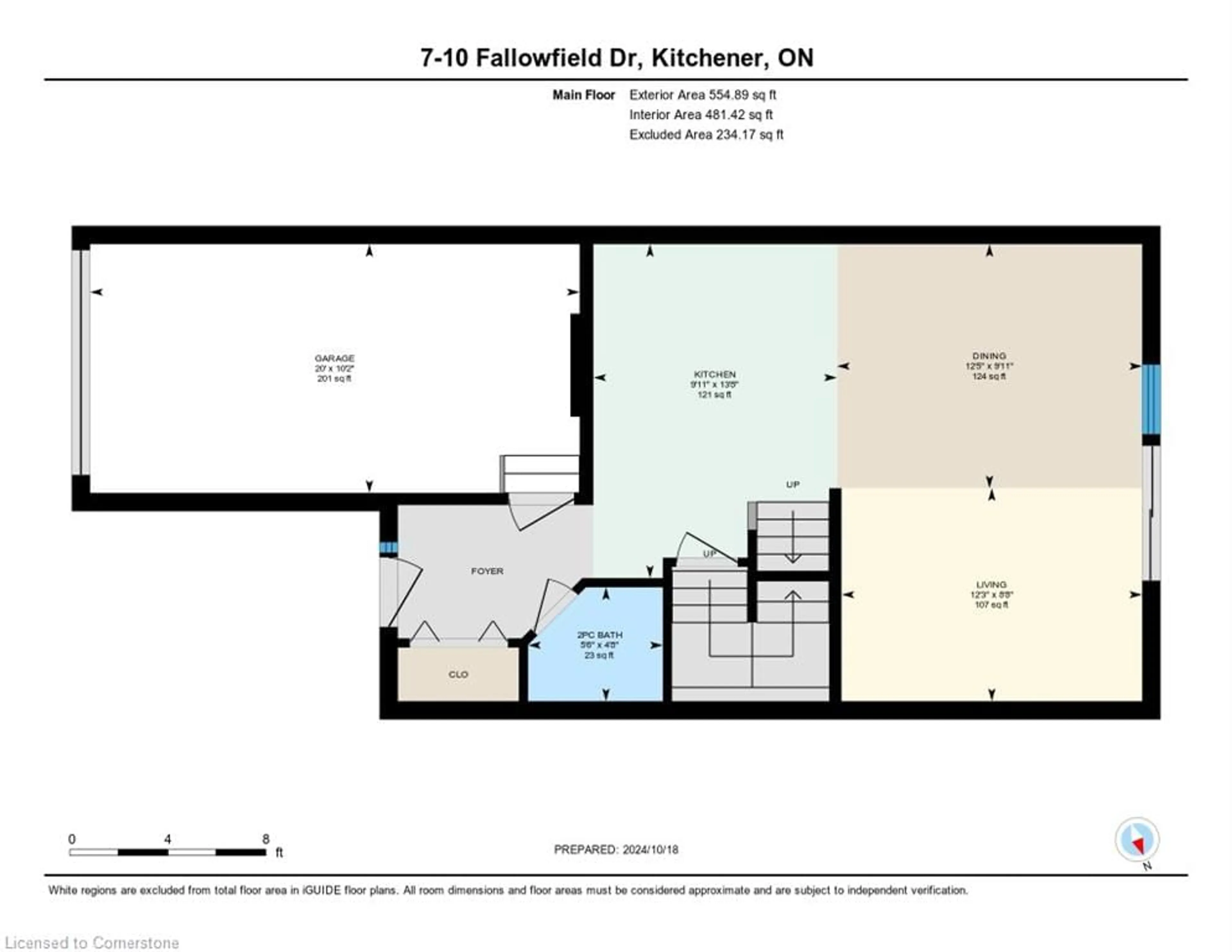 Floor plan for 10 Fallowfield Dr #7, Kitchener Ontario N2C 0A4