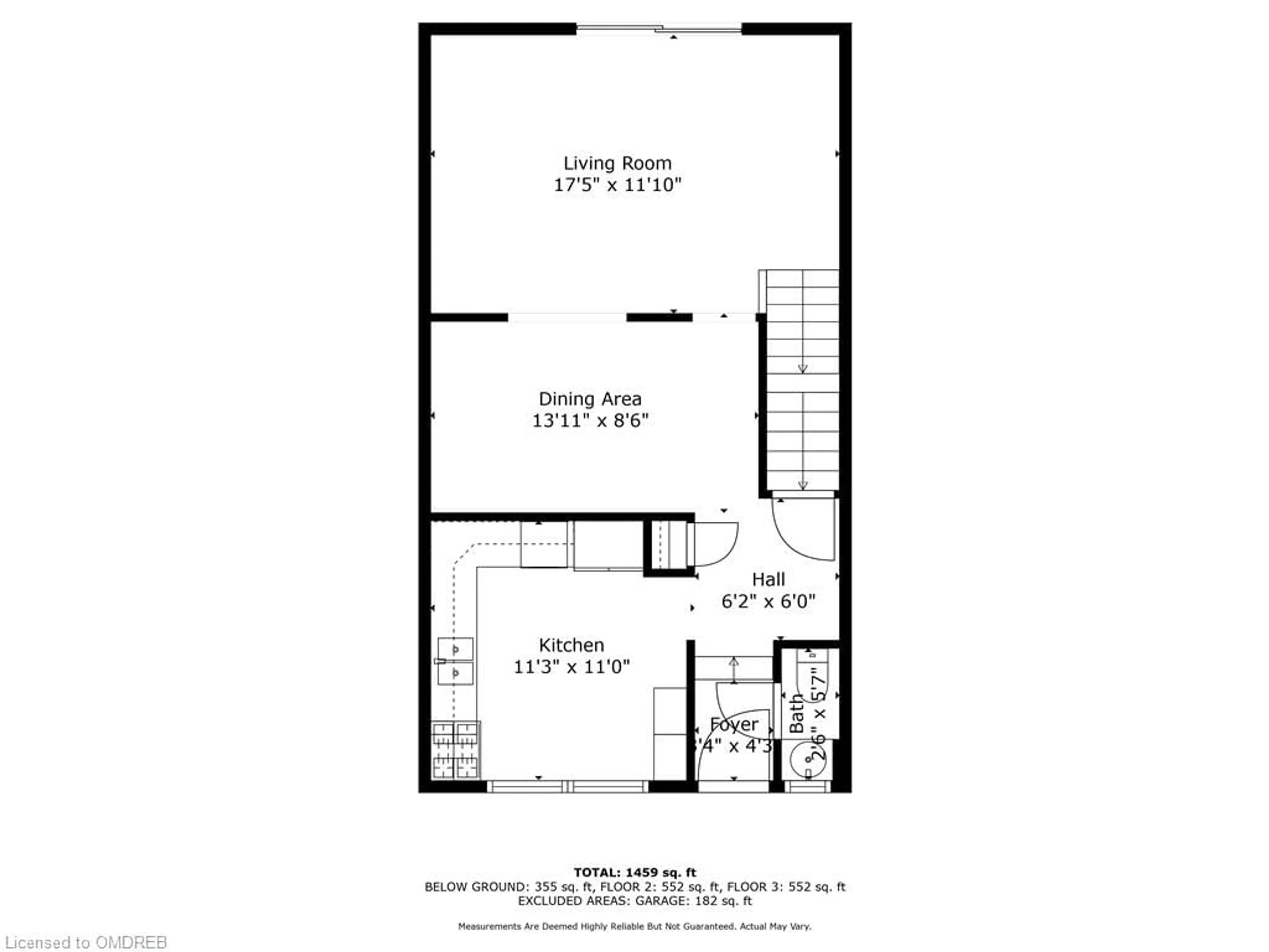 Floor plan for 17 Quail Dr #41, Hamilton Ontario L8W 1N1